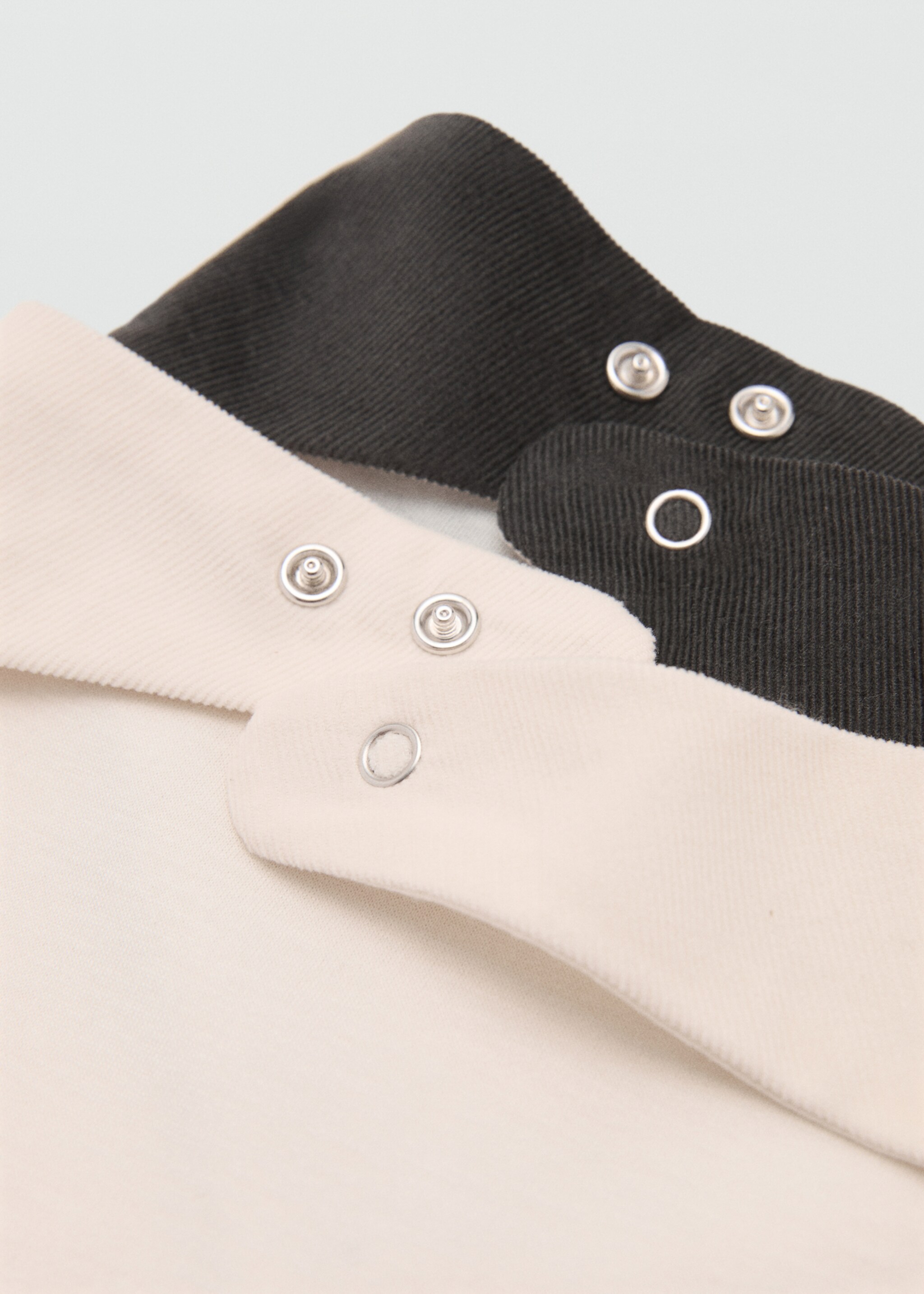 Pack of 2 cotton bibs - Details of the article 1, Charcoal. Ref: 17058637-00.
