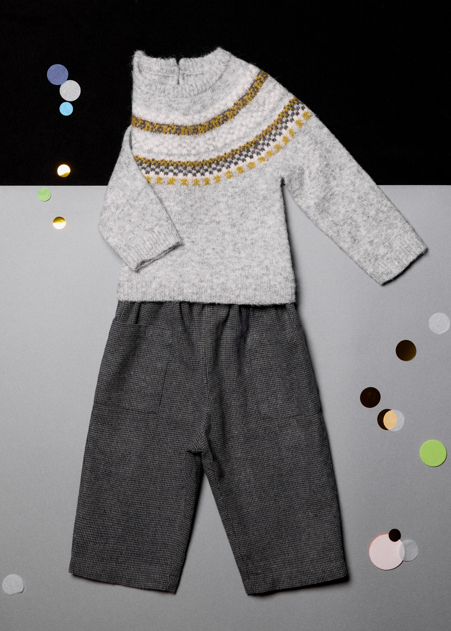 Houndstooth print straight trousers - Details of the article 5