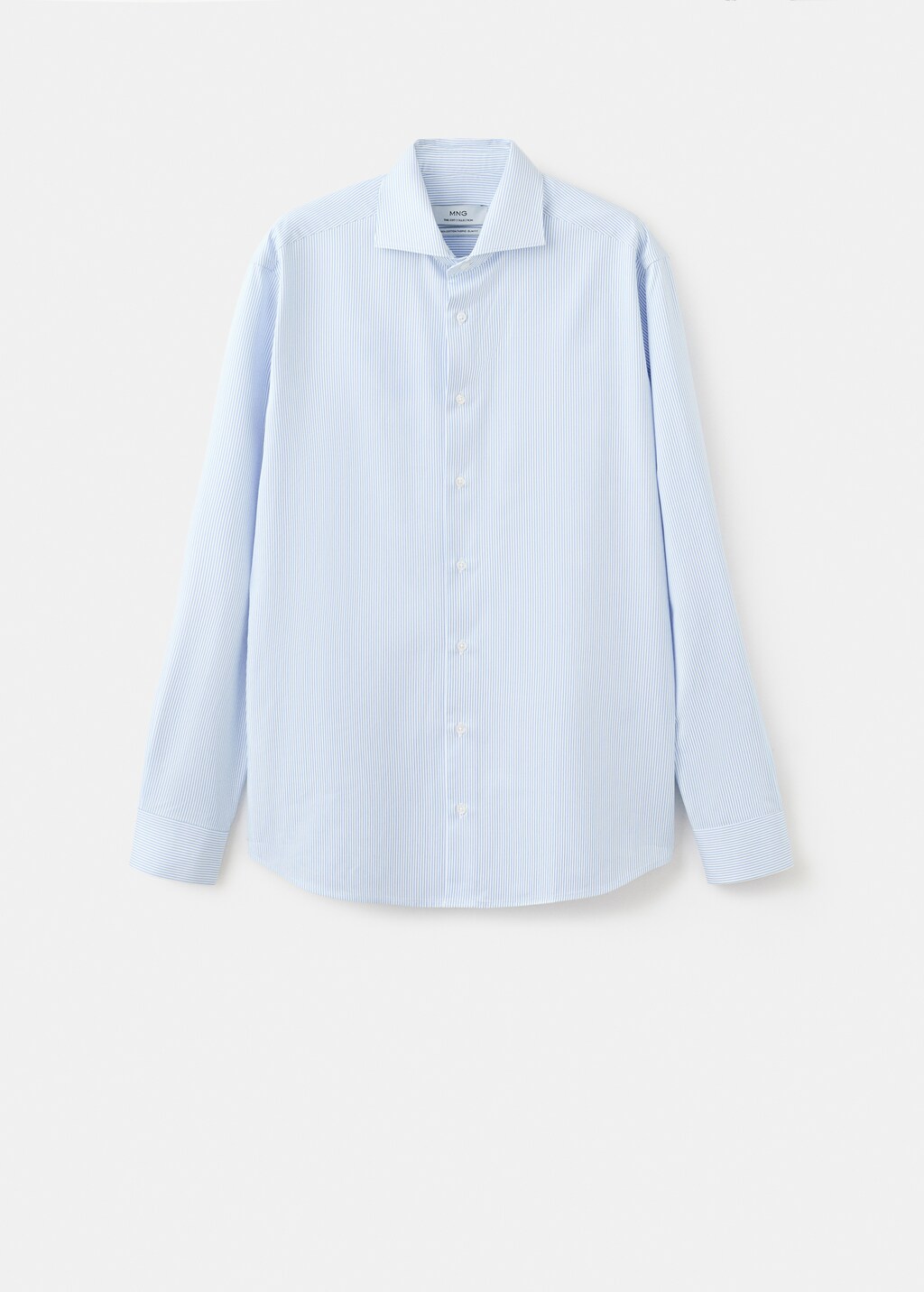 Slim fit Giza cotton striped dress shirt