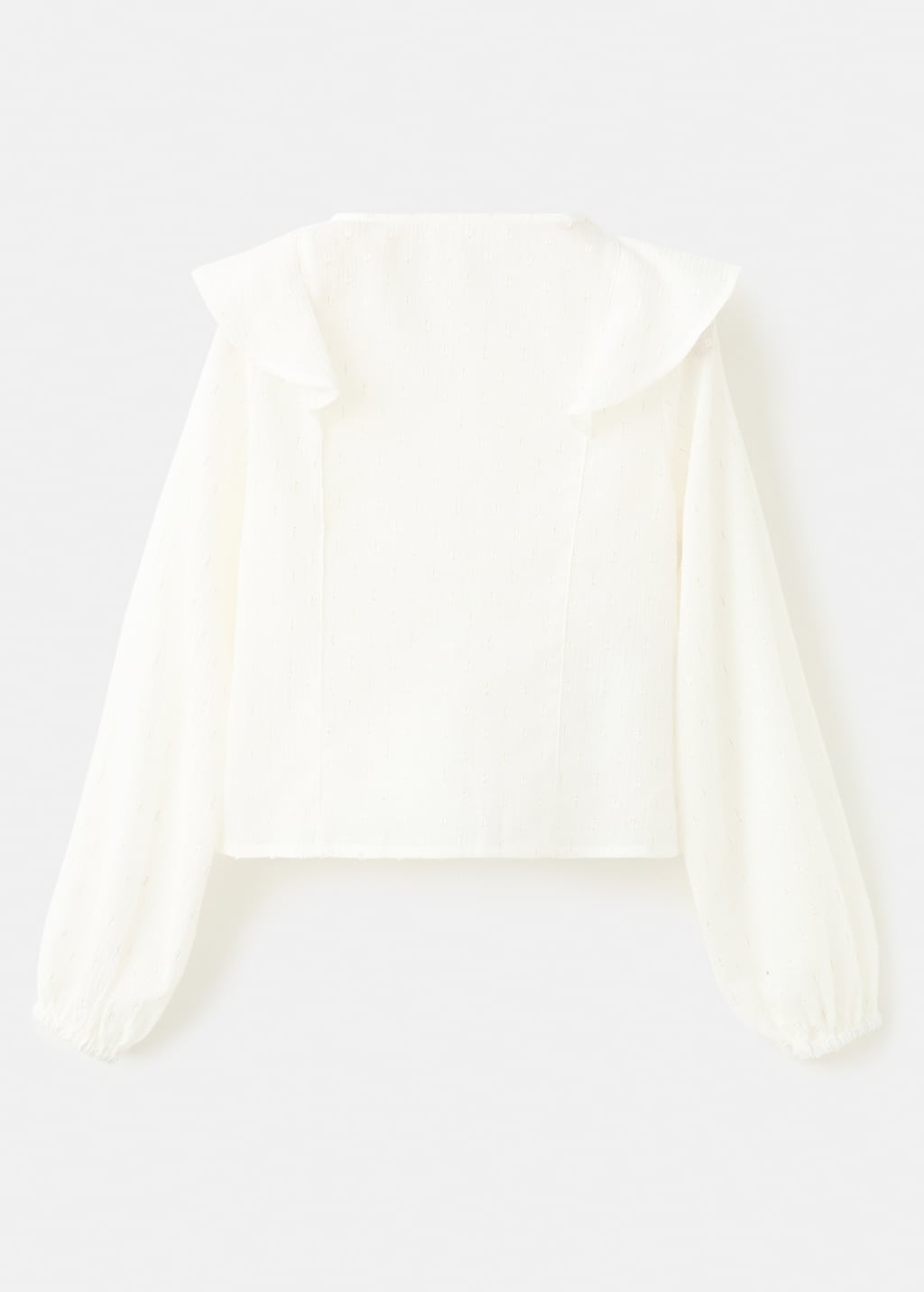 Ruffled lurex blouse
