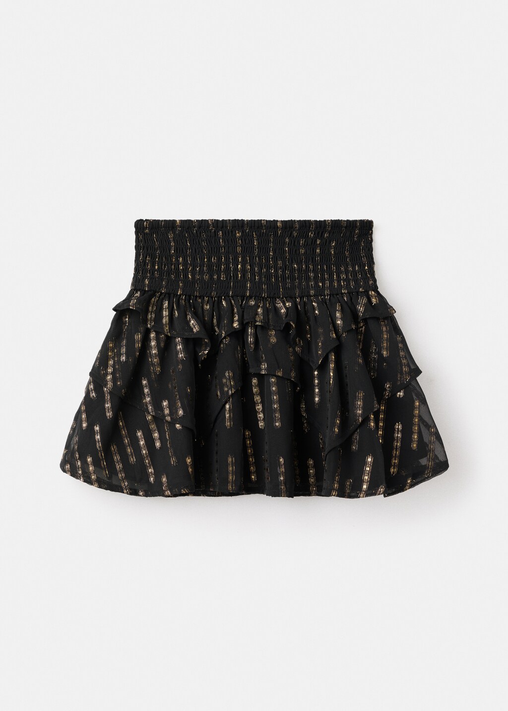 Ruffled lurex skirt