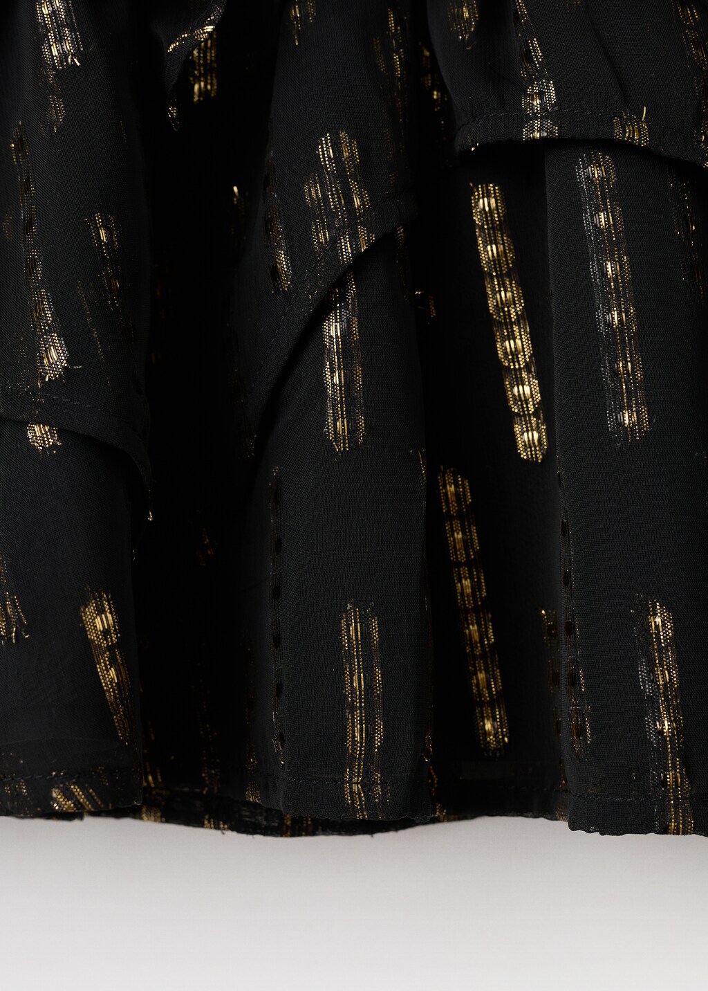 Ruffled lurex skirt