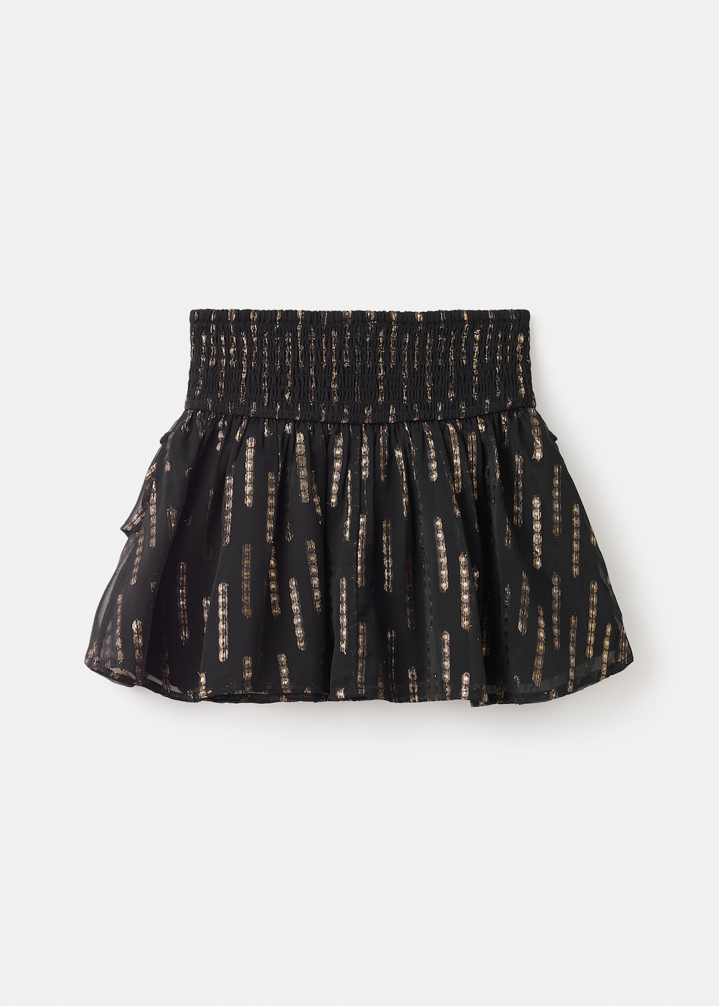 Ruffled lurex skirt