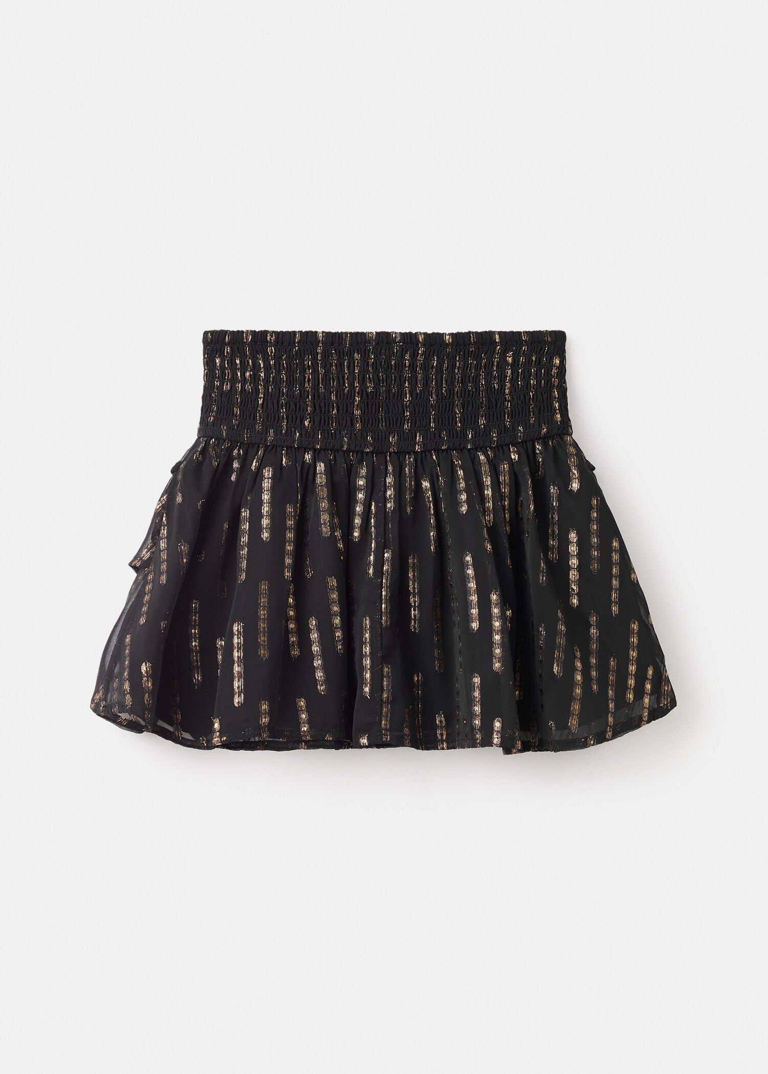 Ruffled lurex skirt - Reverse of the article