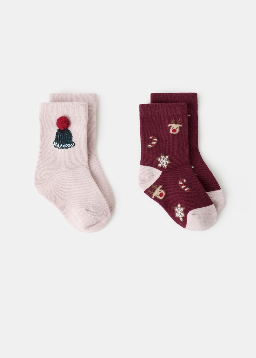 2 pack Christmas printed socks