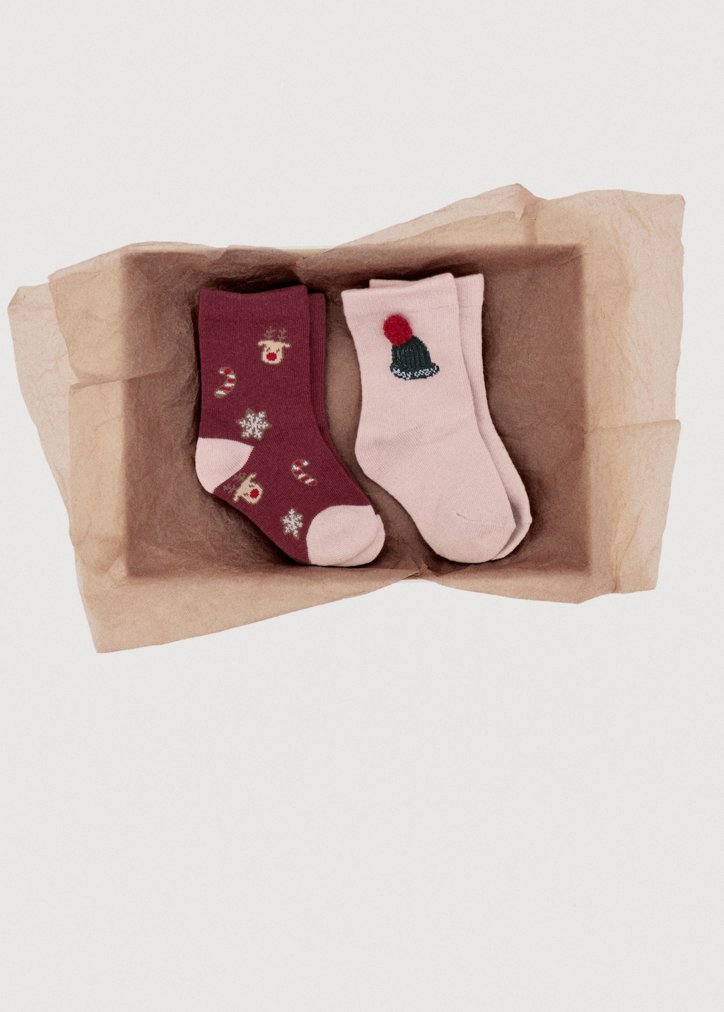 2 pack Christmas printed socks