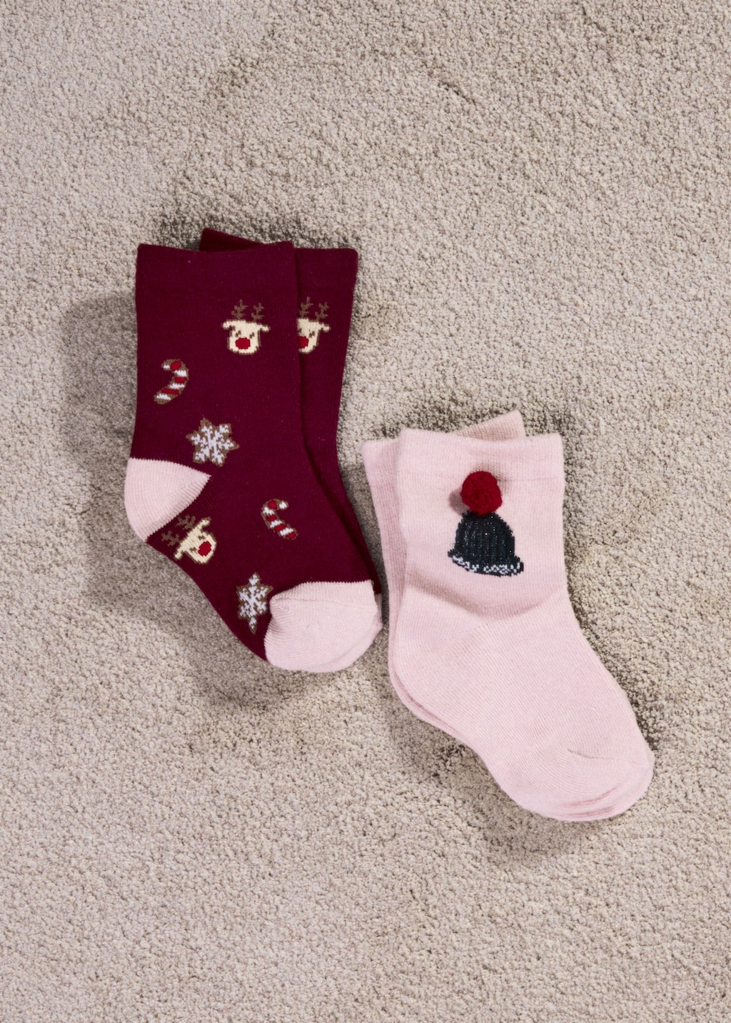 2 pack Christmas printed socks