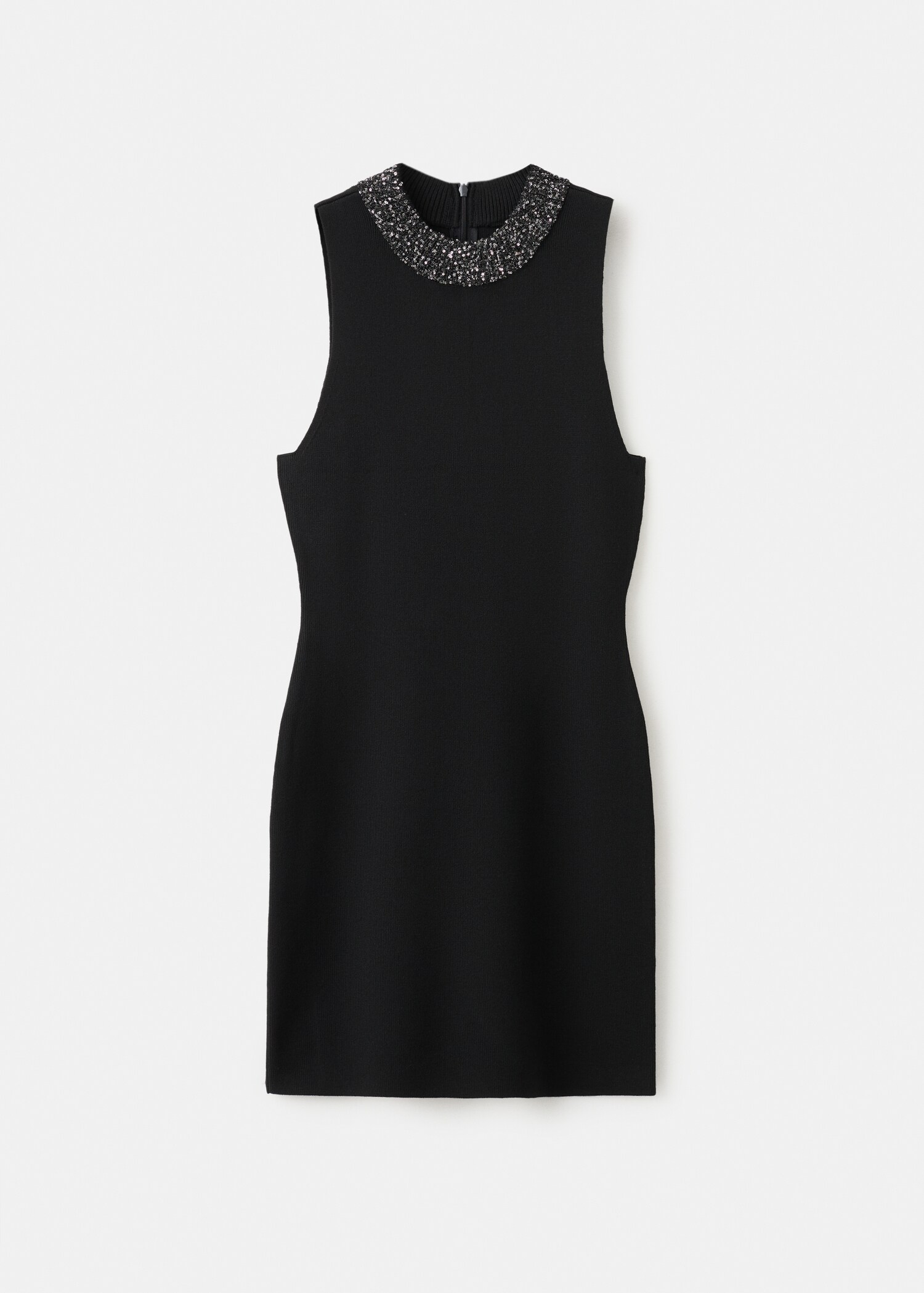 Knitted dress with sequin collar - Article without model