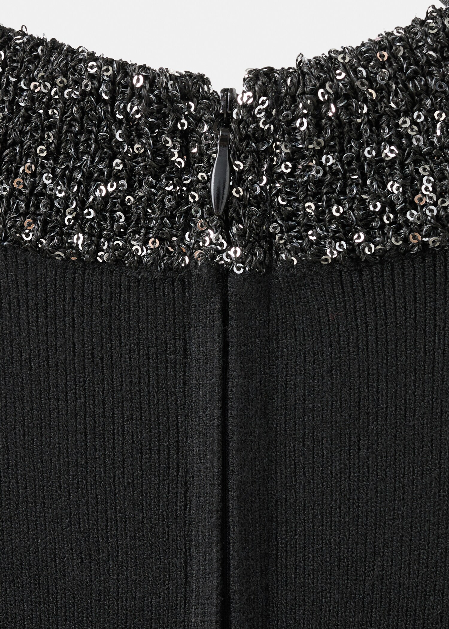 Knitted dress with sequin collar - Details of the article 0