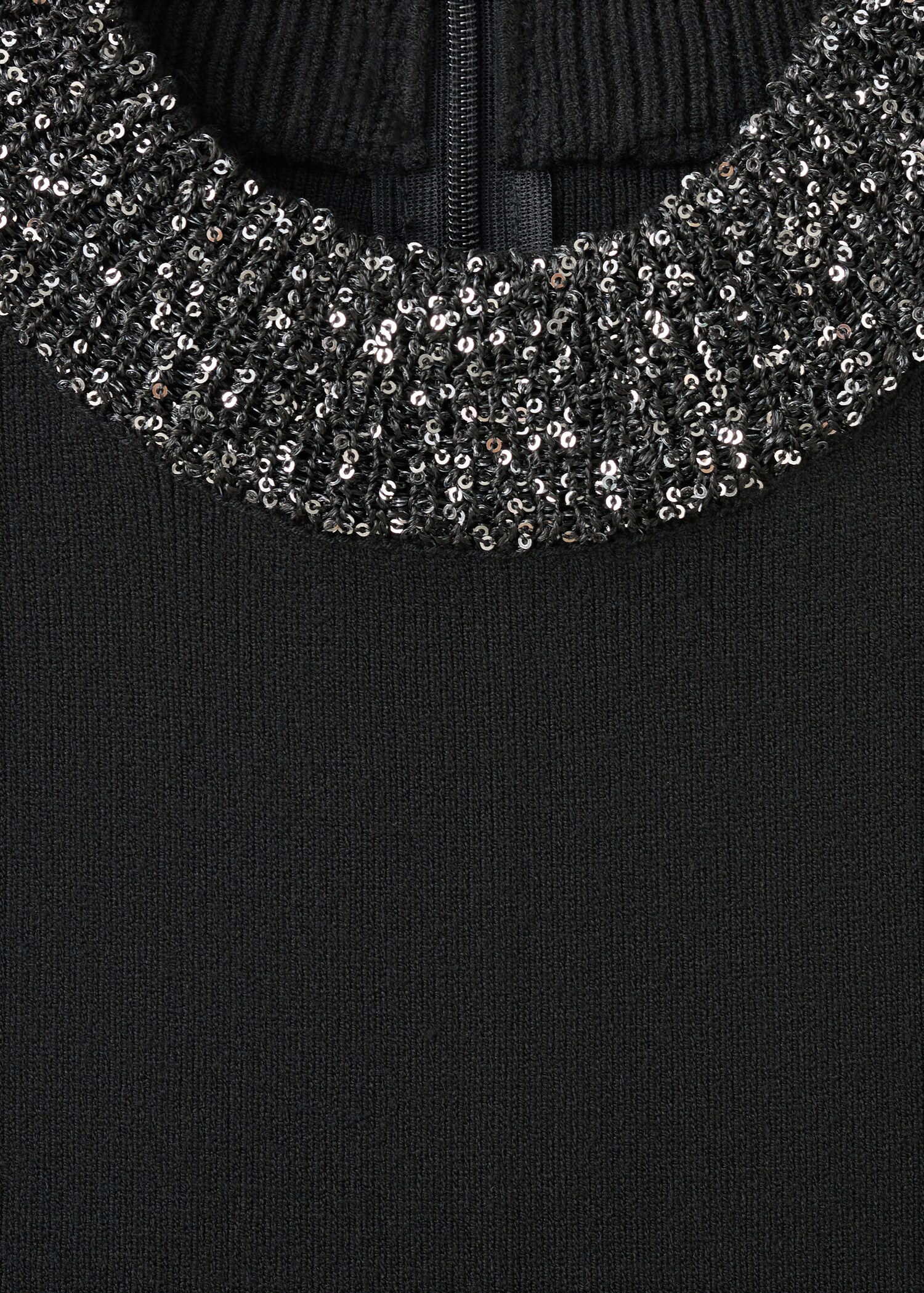 Knitted dress with sequin collar - Details of the article 8