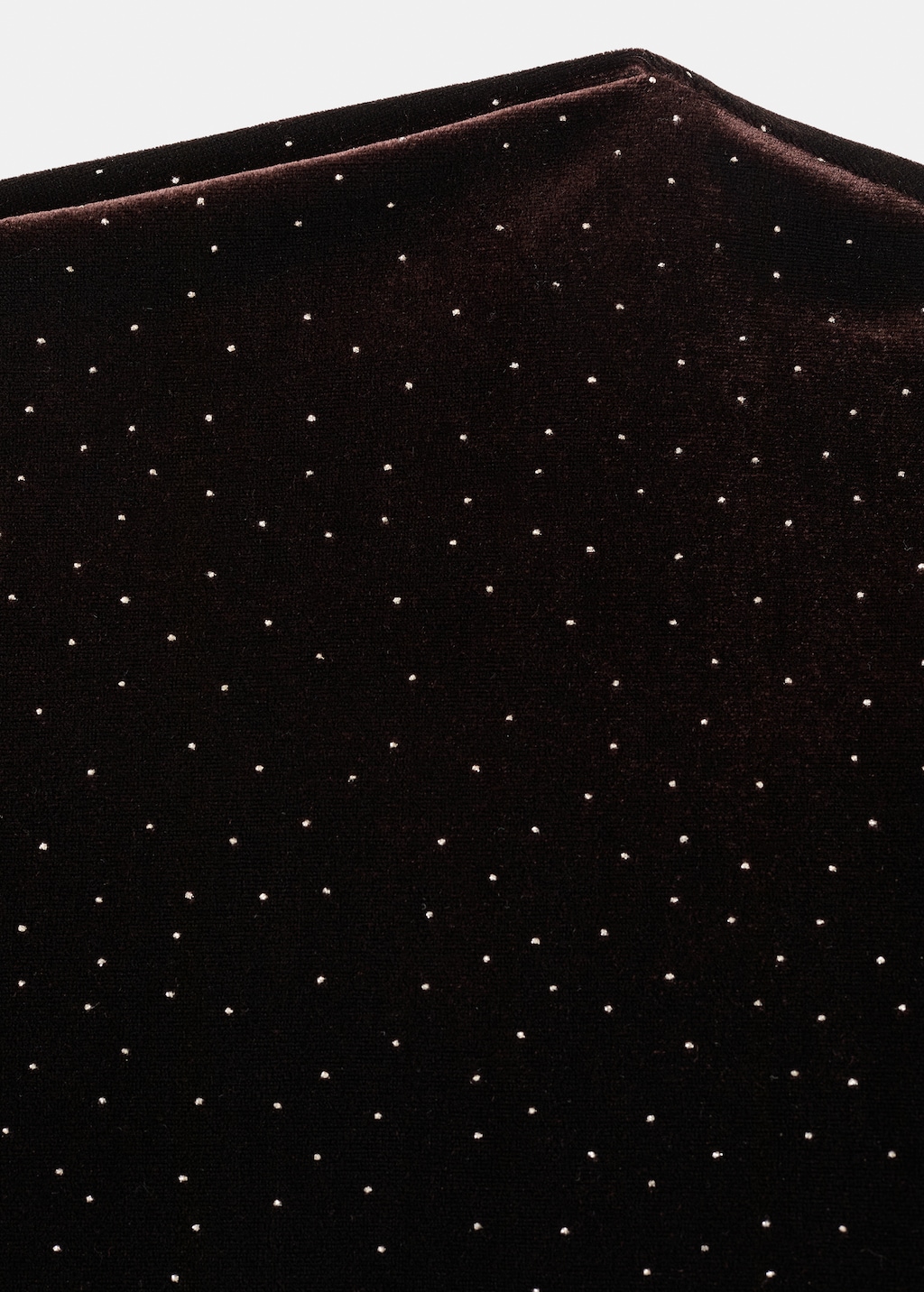 Asymmetrical velvet top with sparkles