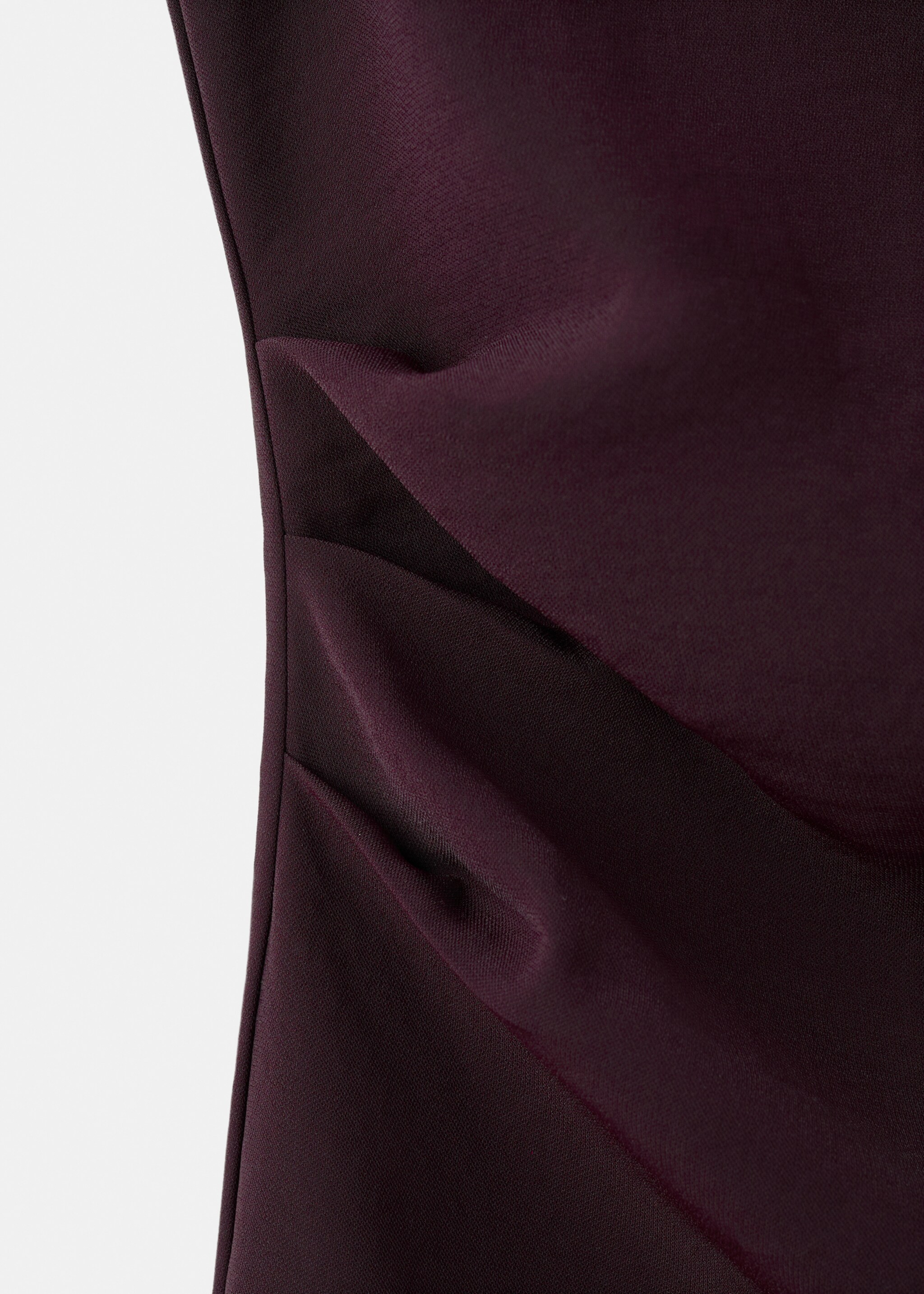 Asymmetric blouse with metallic detail - Details of the article 0, Brown. Ref: 17059114-00.