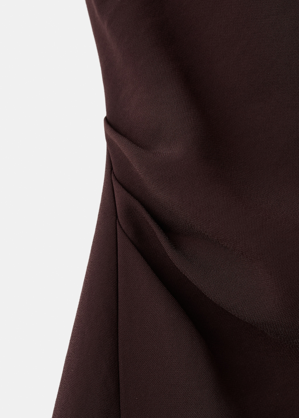 Dress with asymmetrical neck and metallic detail