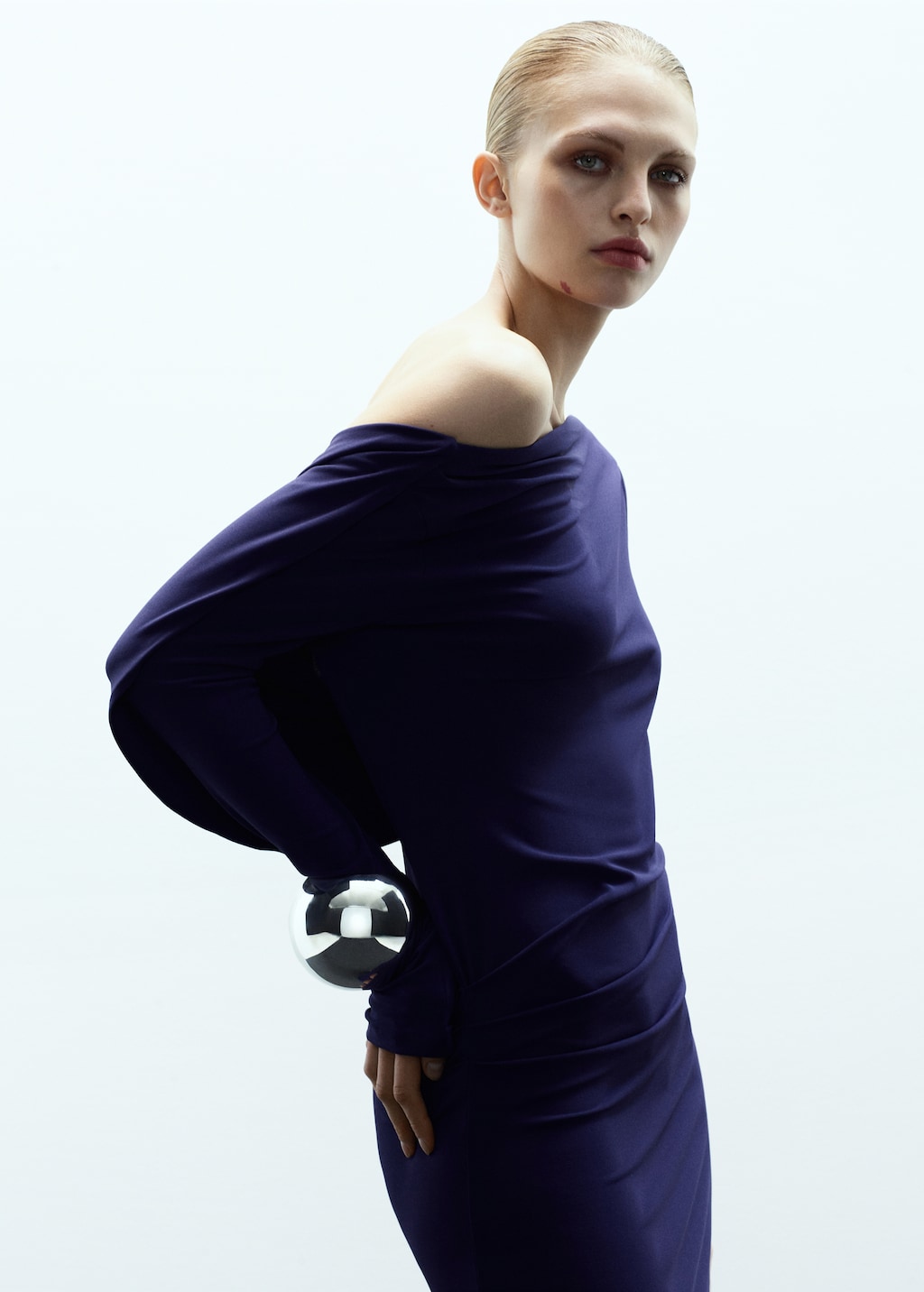 Mango Fine-knit open-back dress