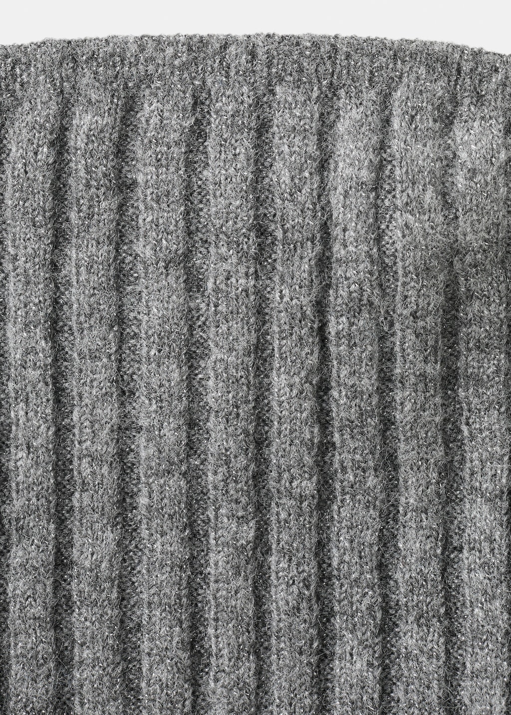 Lurex knitted strapless top