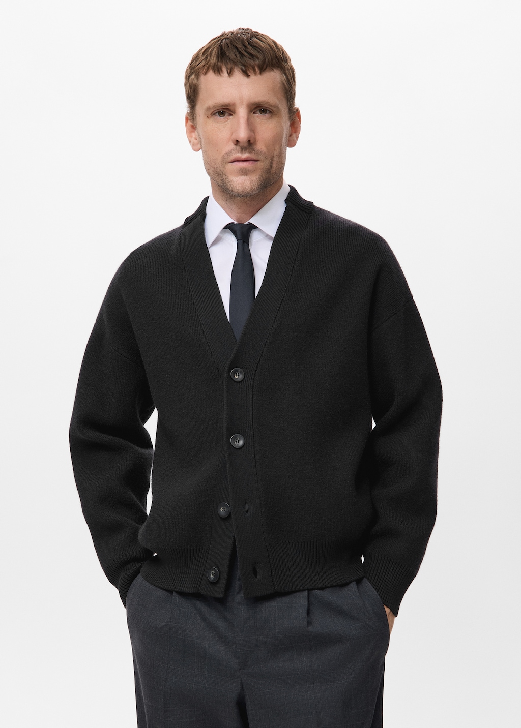 Relaxed-fit knitted cardigan