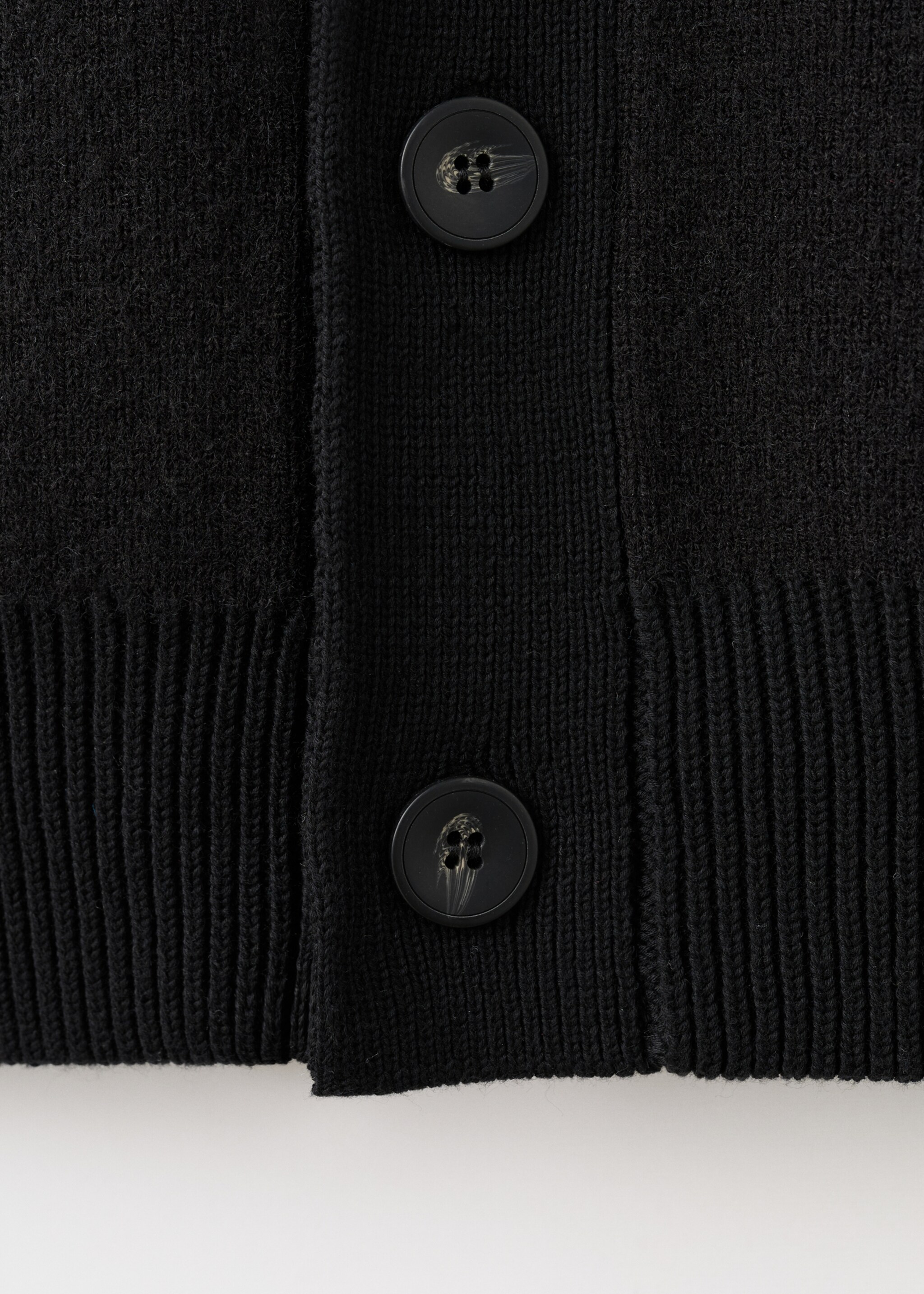 Relaxed-fit knitted cardigan - Details of the article 0, Black. Ref: 17059207-00.