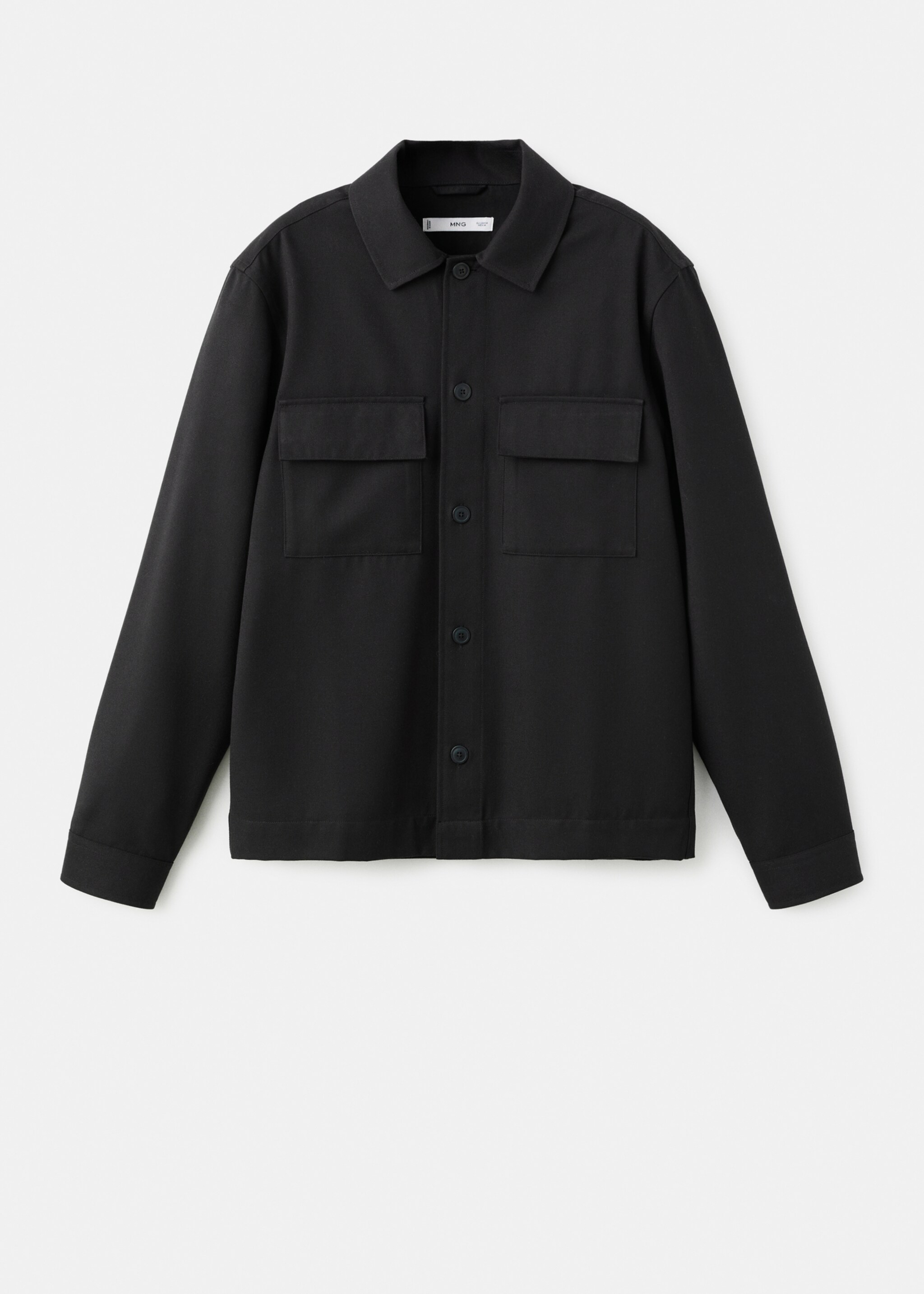 Veste en flanelle avec poches - Article sans modèle, Noir. Ref: 17059208-00.