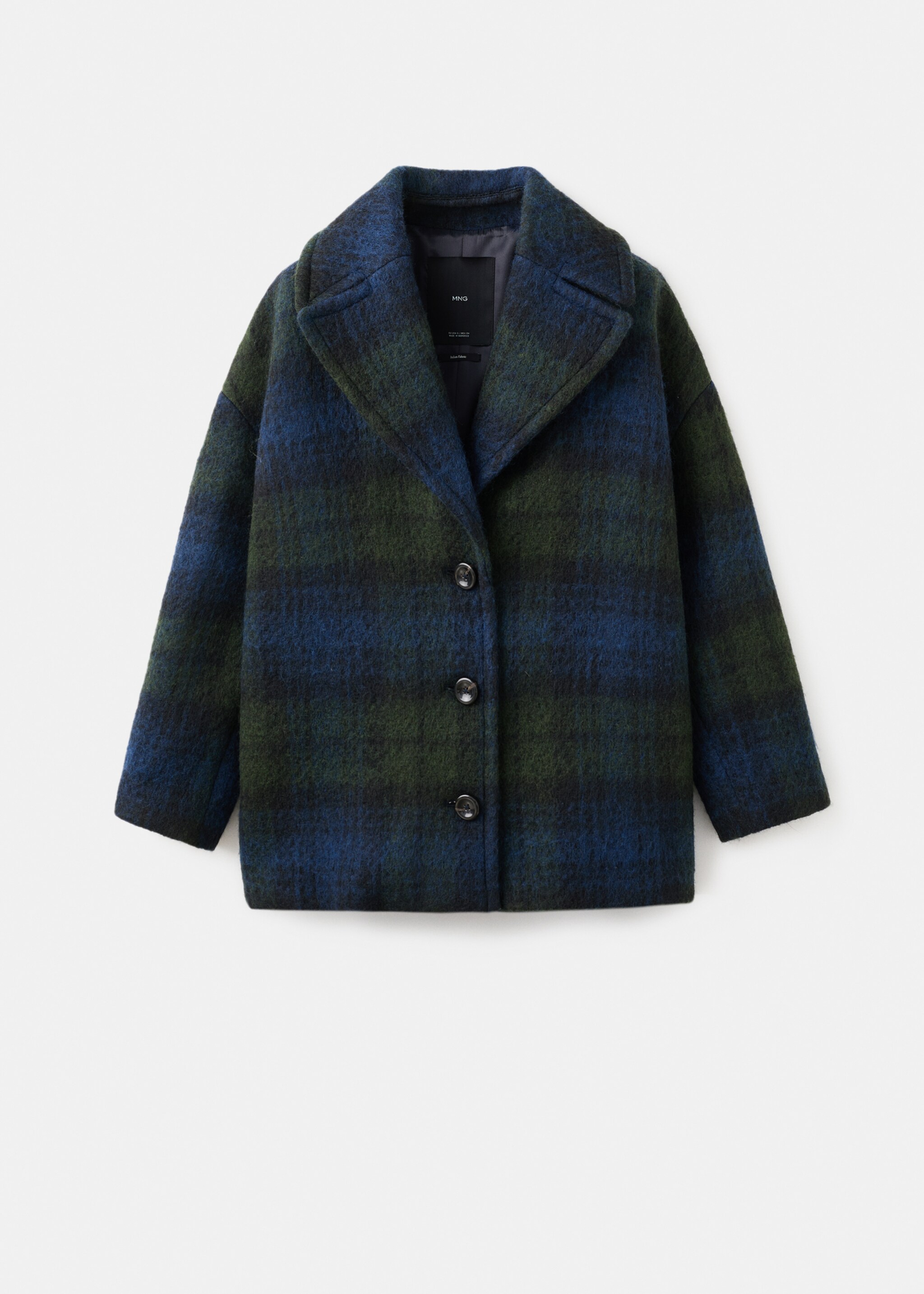Manteau à carreaux oversize - Article sans modèle, Bleu marine. Ref: 17059211-00.