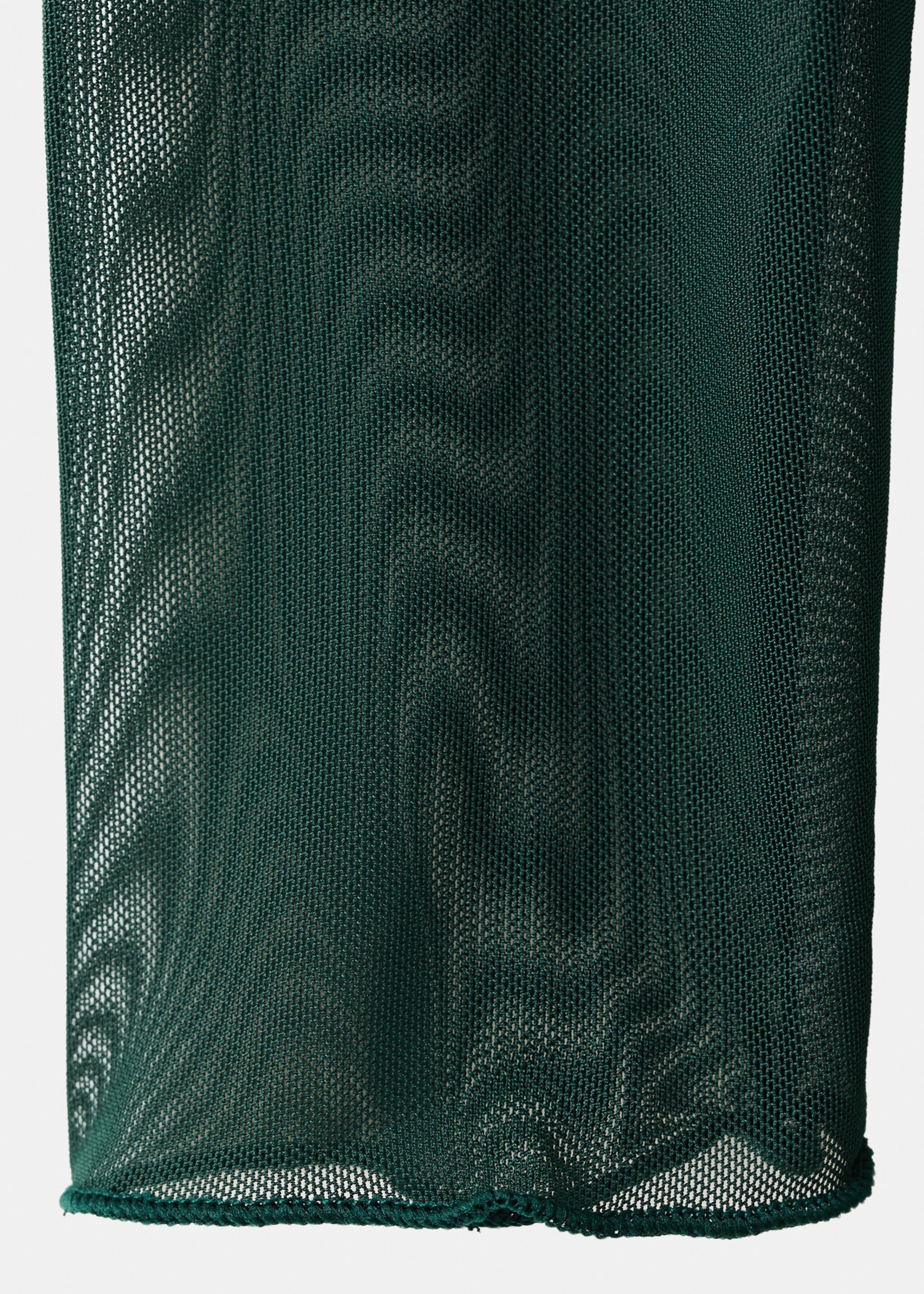 Semi-transparent asymmetric dress - Details of the article 8, Green. Ref: 17059212-00.