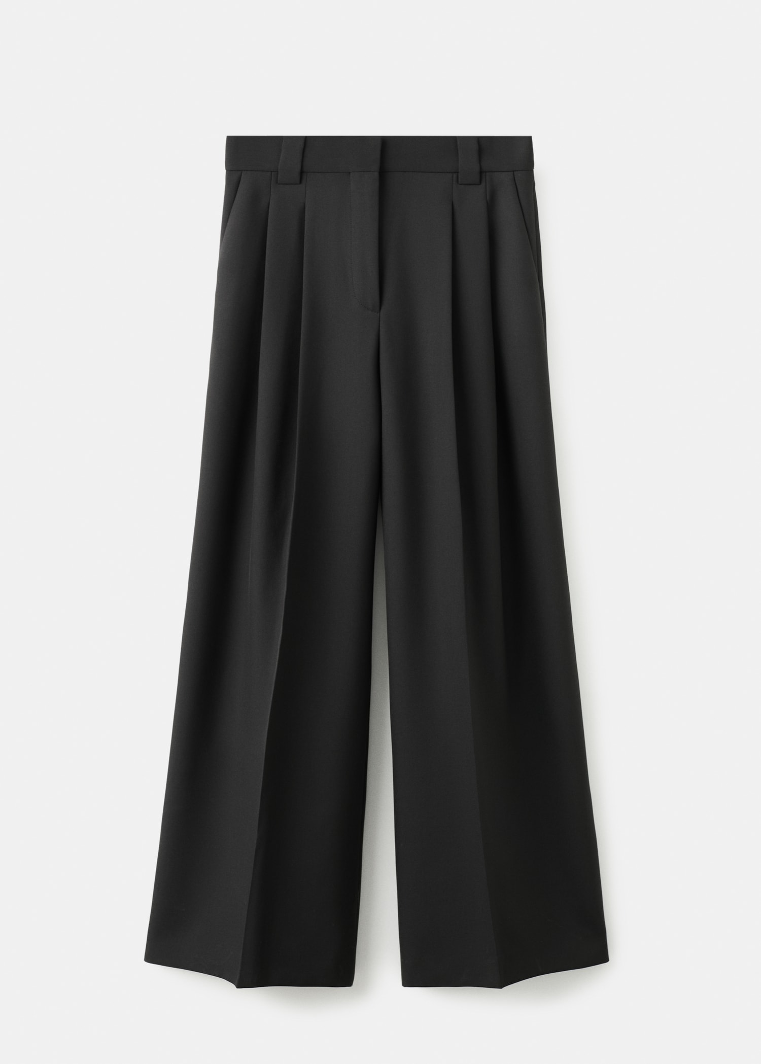 Wide-leg pleated suit trousers - Article without model