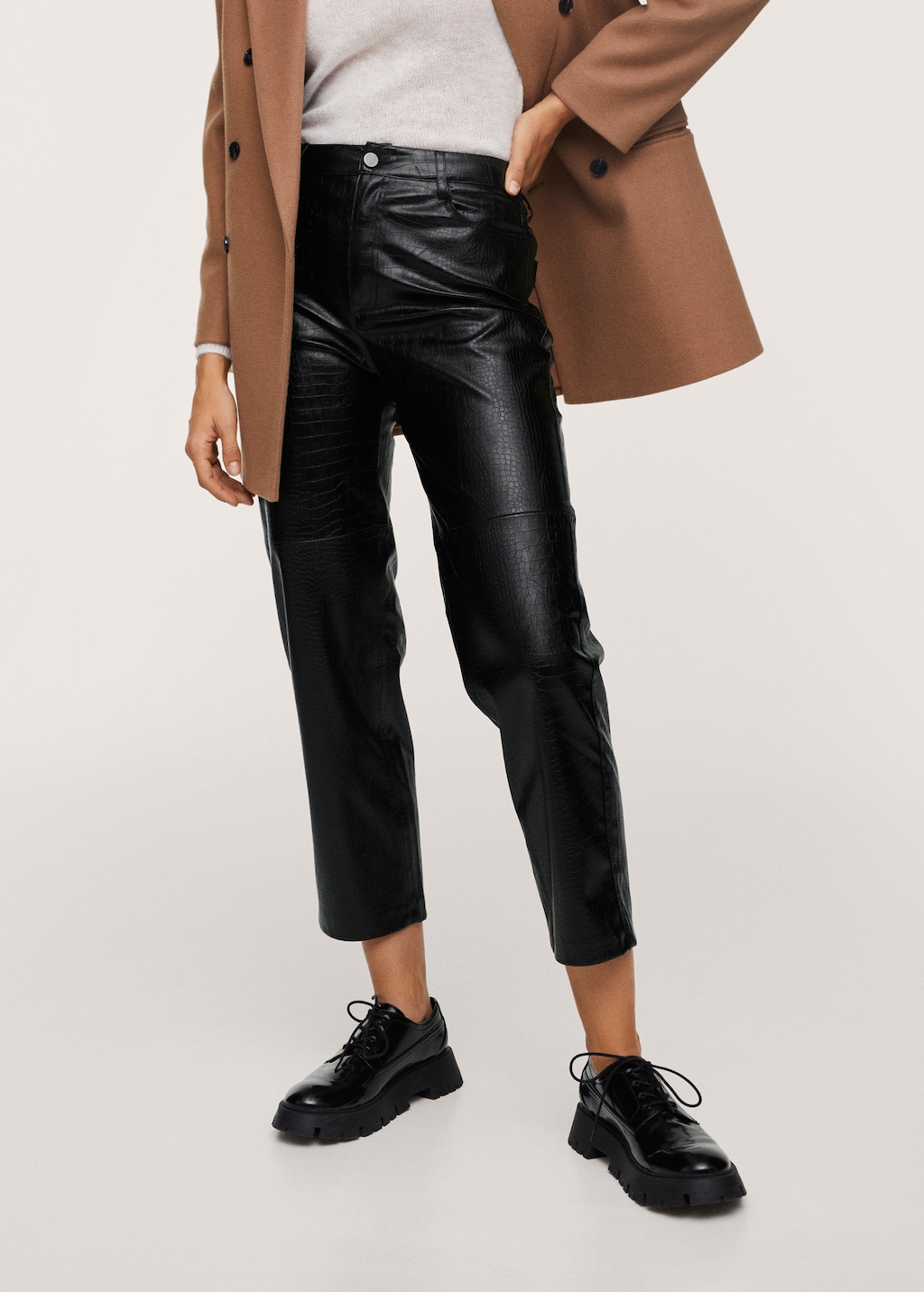 Pantalon similicuir crocodile