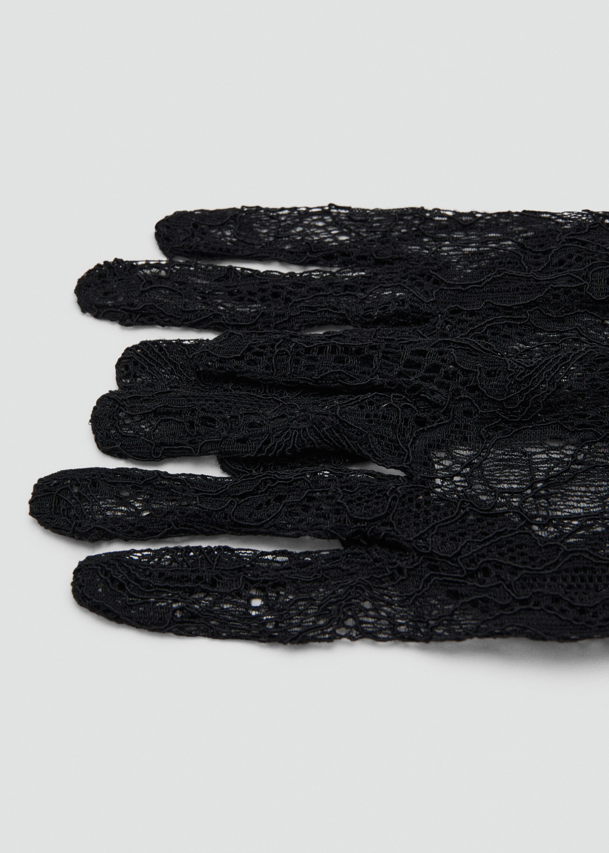 Gants longs en dentelle - Détail de l'article 1, Noir. Ref: 17059406-00.