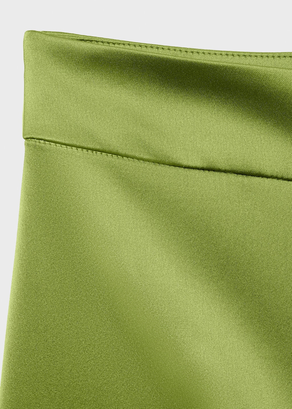 Satin straight-fit pants