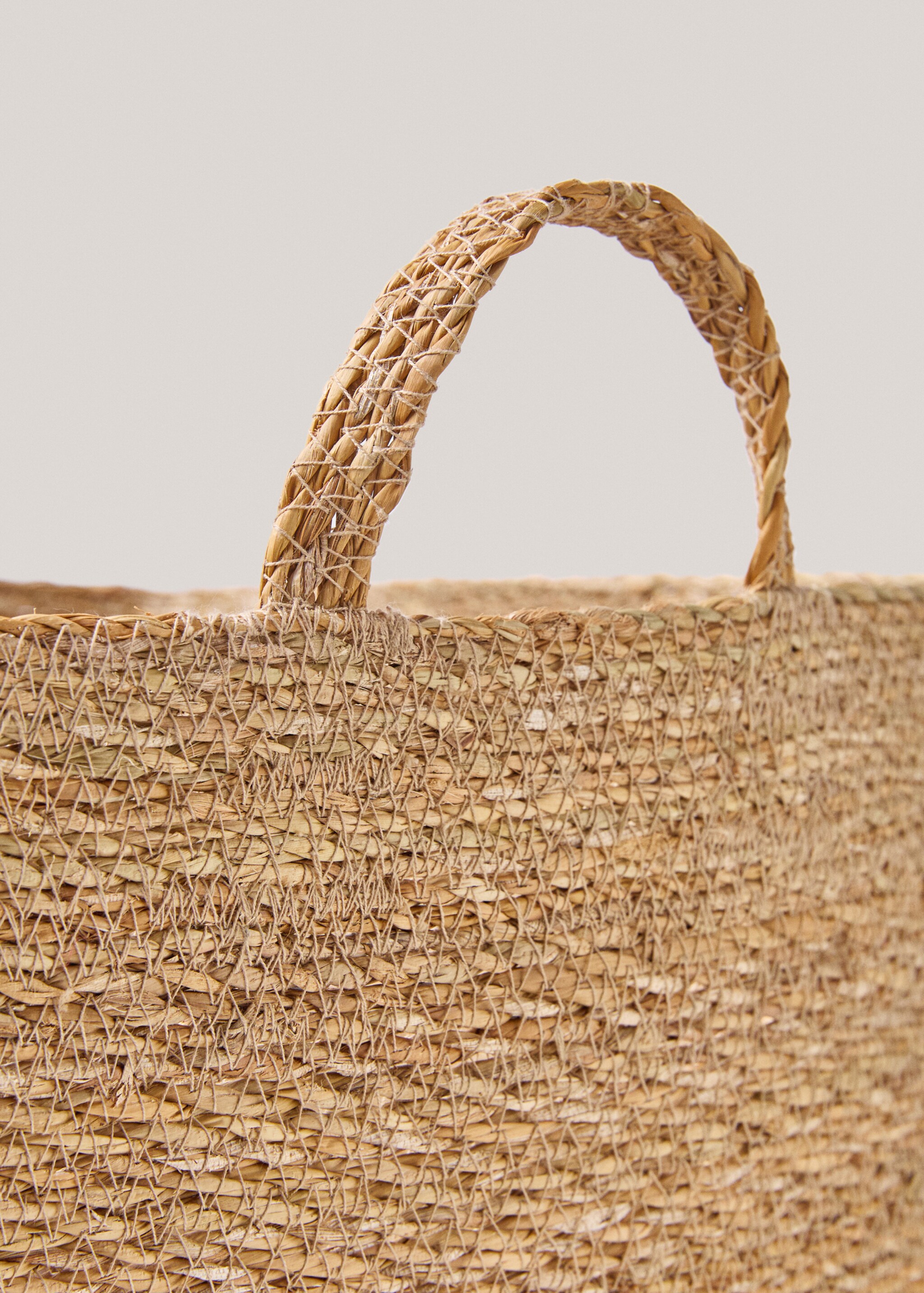 Coș dreptunghiular din fibre naturale 32x30 cm - Detaliu al articolului 1
