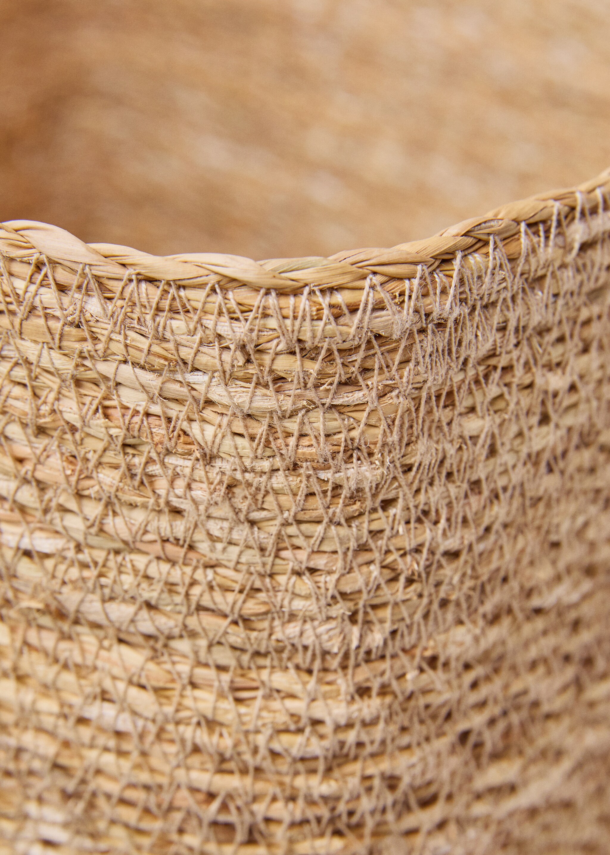 Coș dreptunghiular din fibre naturale 32x30 cm - Detaliu al articolului 2