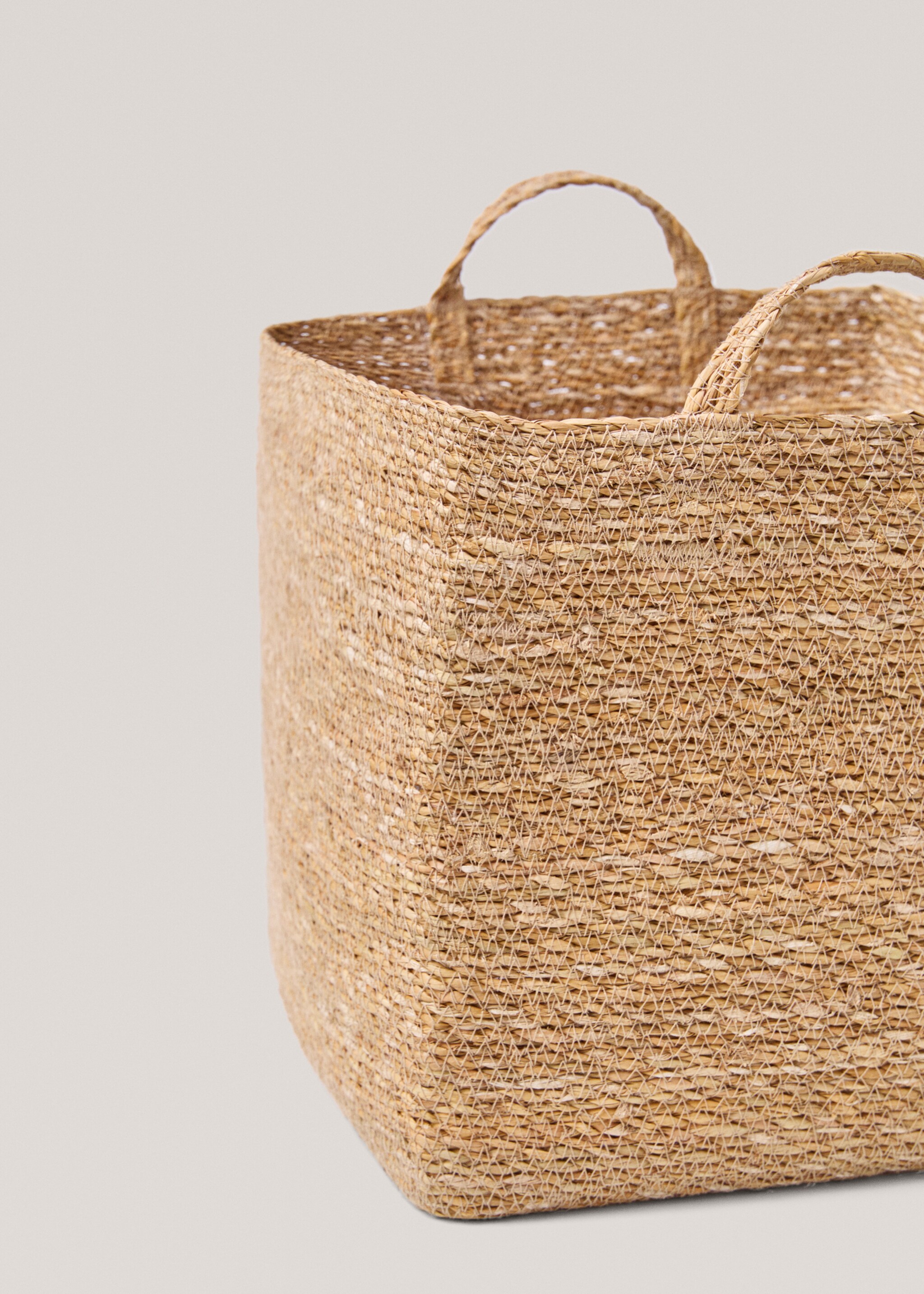 Coș dreptunghiular din fibre naturale 32x30 cm - Detaliu al articolului 3