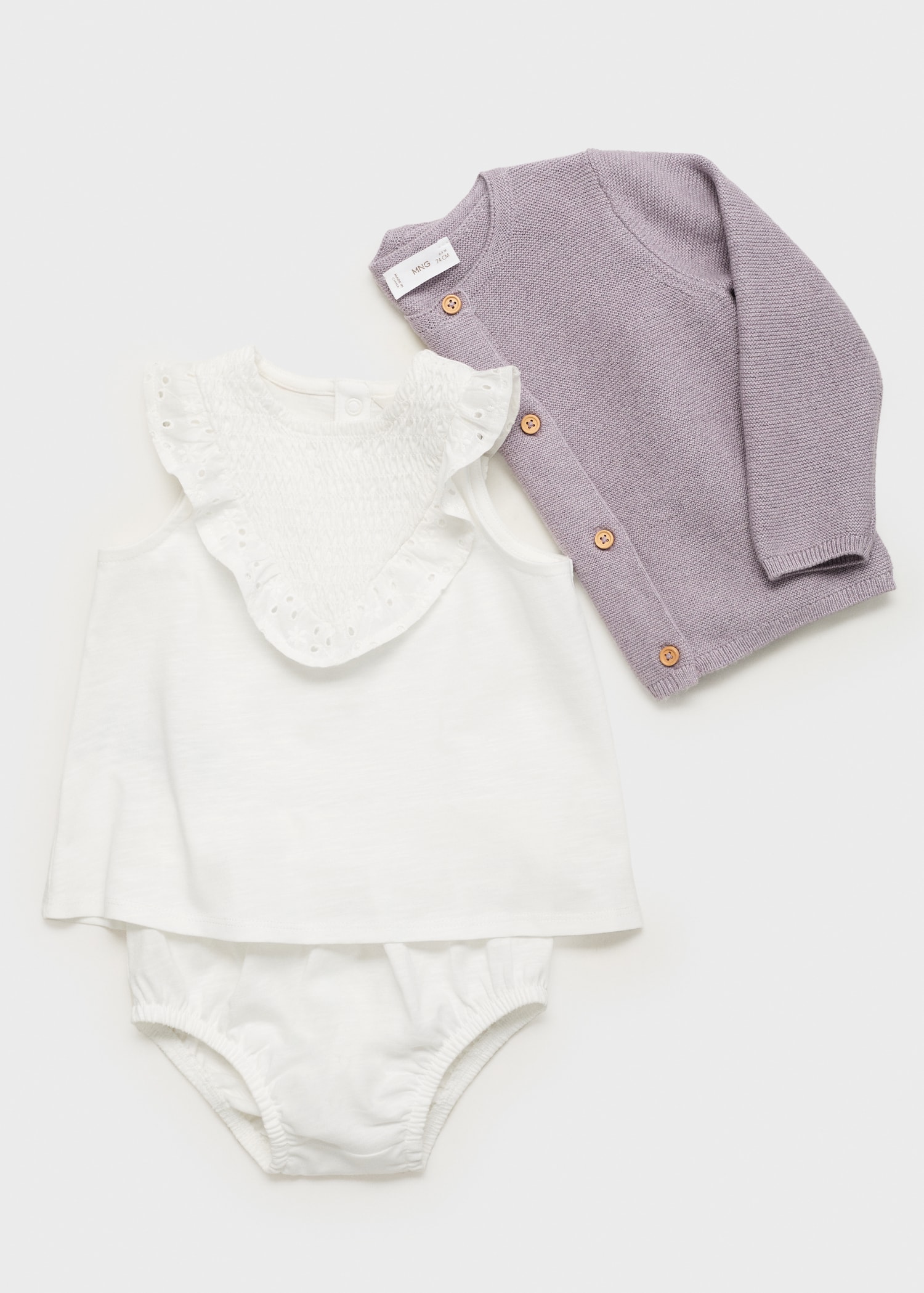 Ruffled dress and frog Kids MANGO Slovakia - Main Image