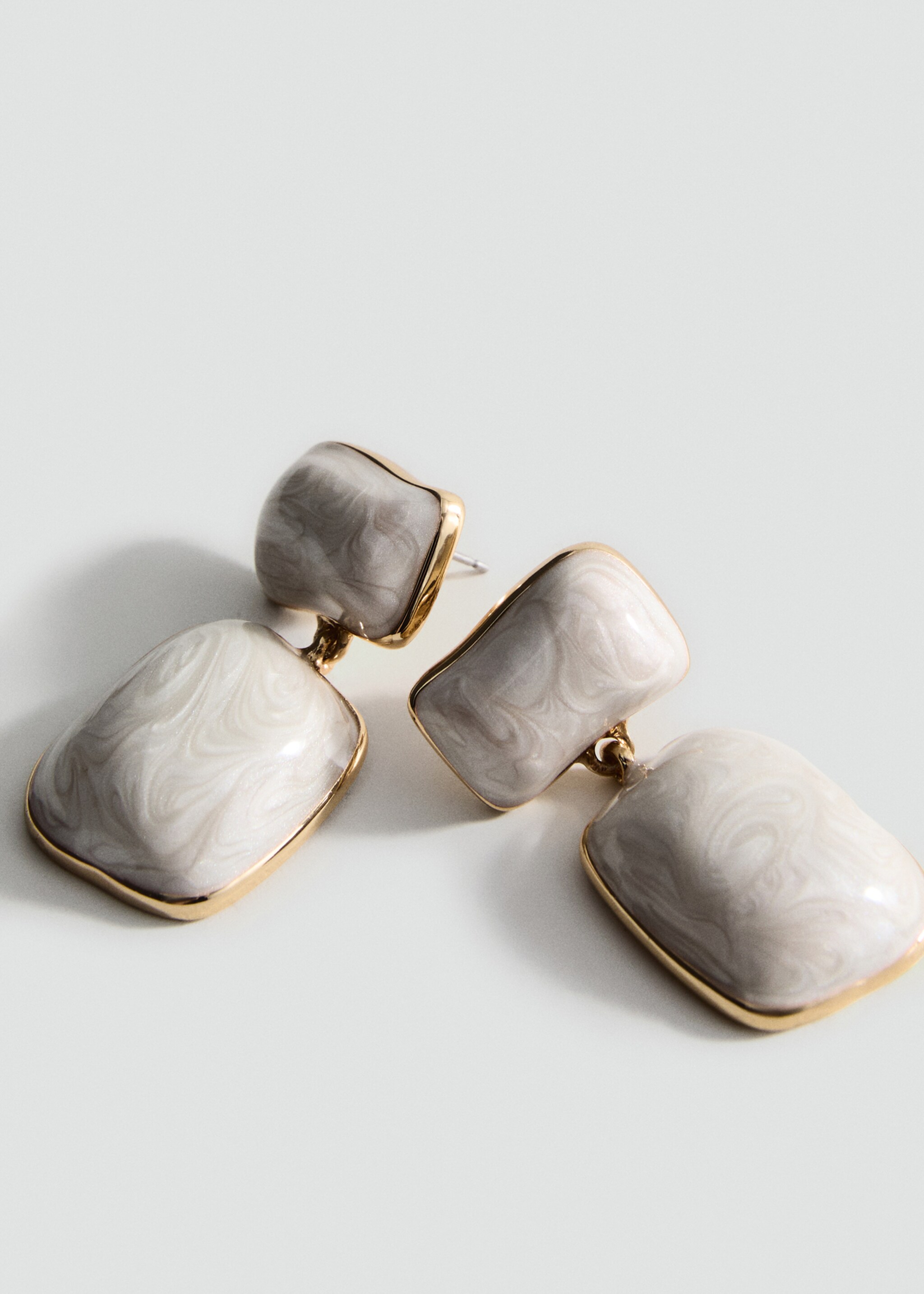 Beaded drop earrings - Medium plane