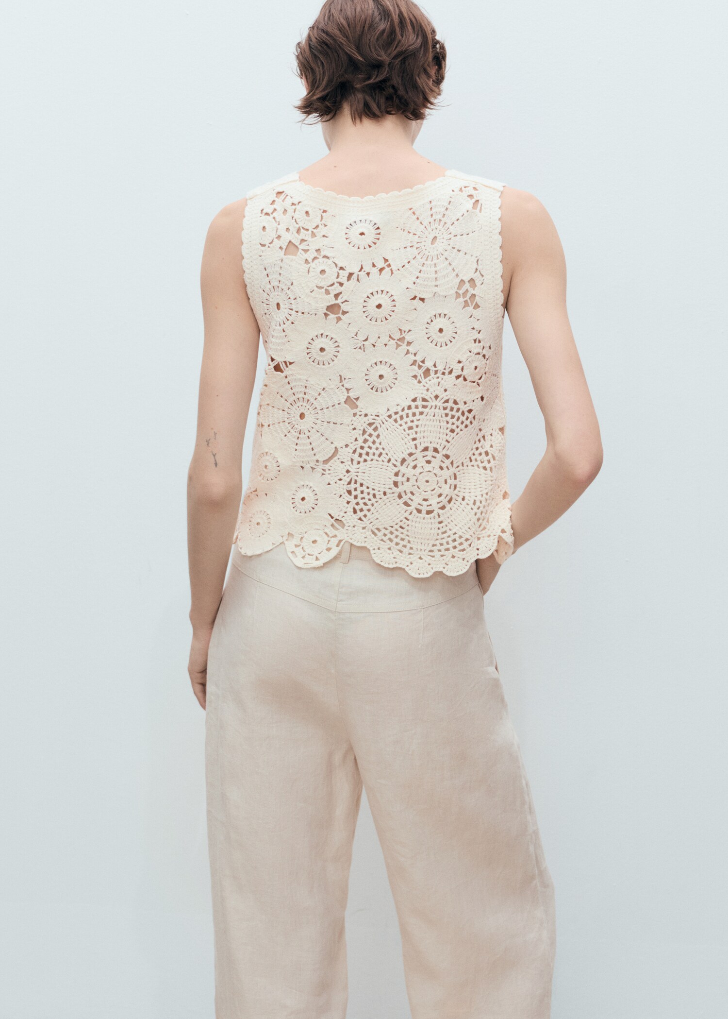 Top crochet flores - Reverso del artículo