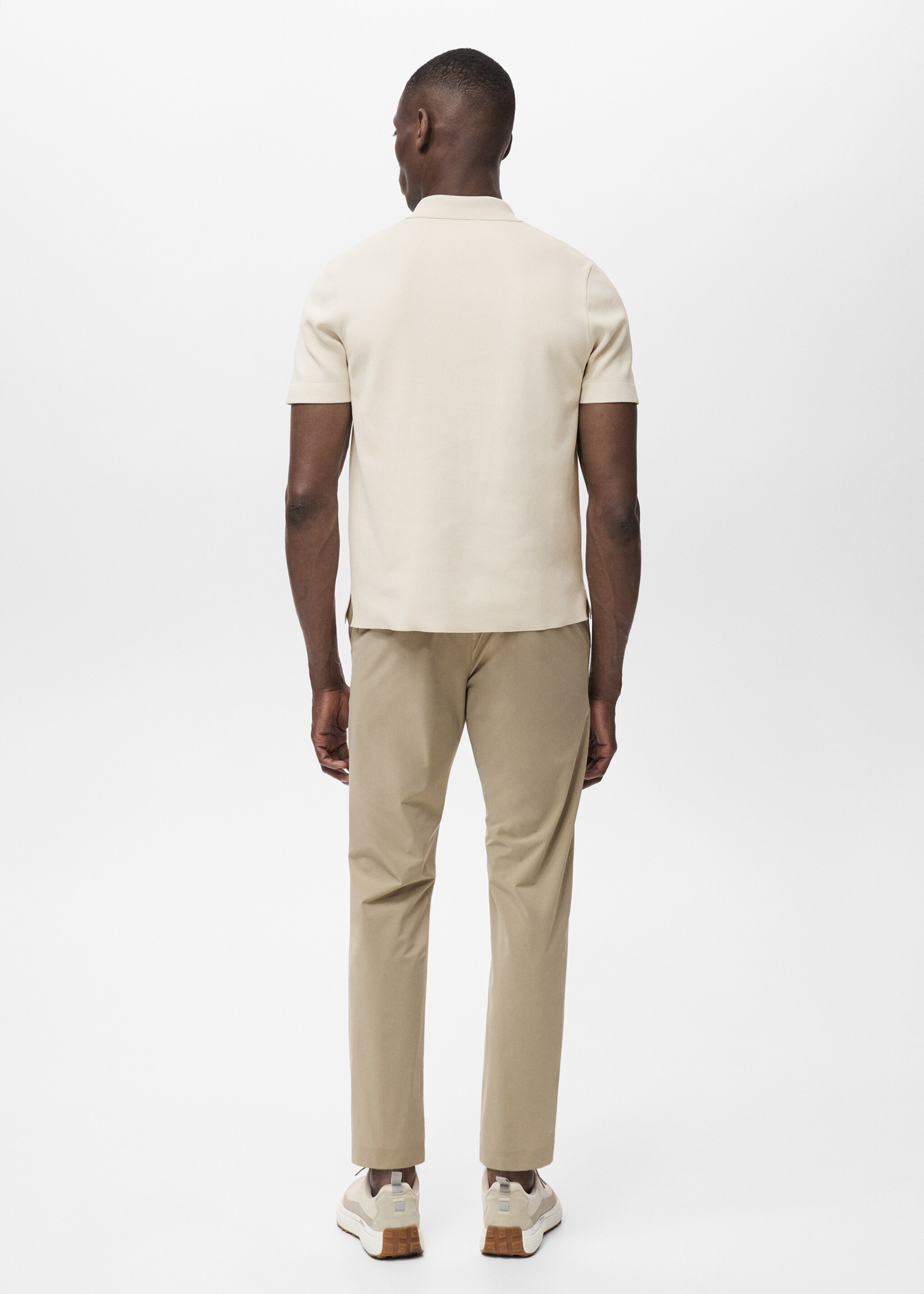 Calças de tecido repelente de água slim fit - Verso do artigo