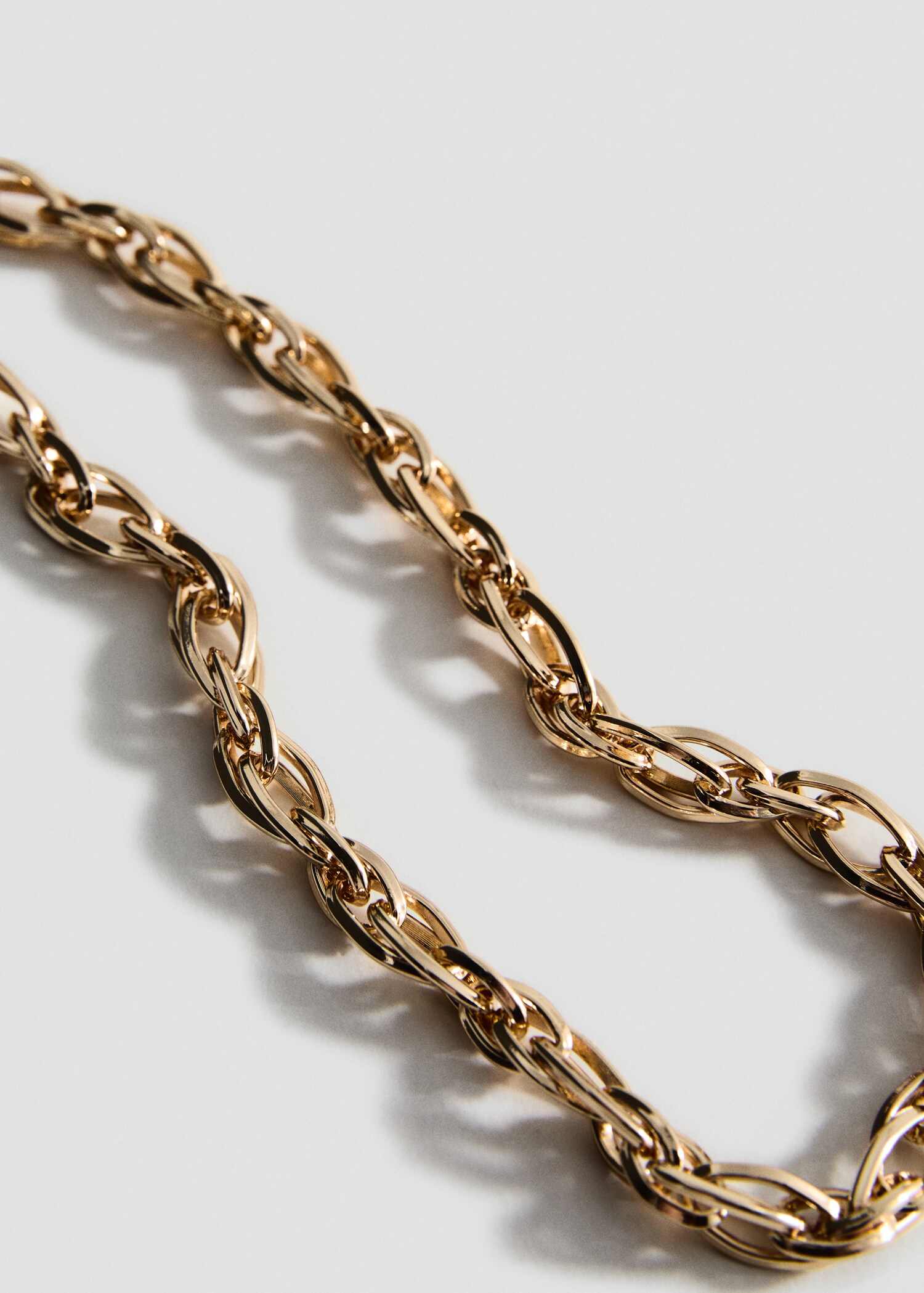Collier chaîne maillons combinés - Plan moyen