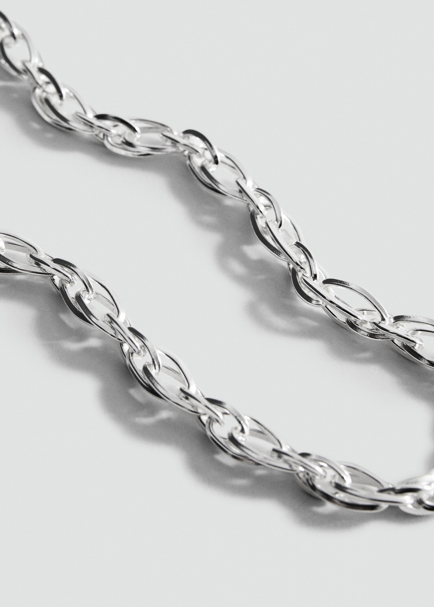 Combined-link chain necklace - Medium plane