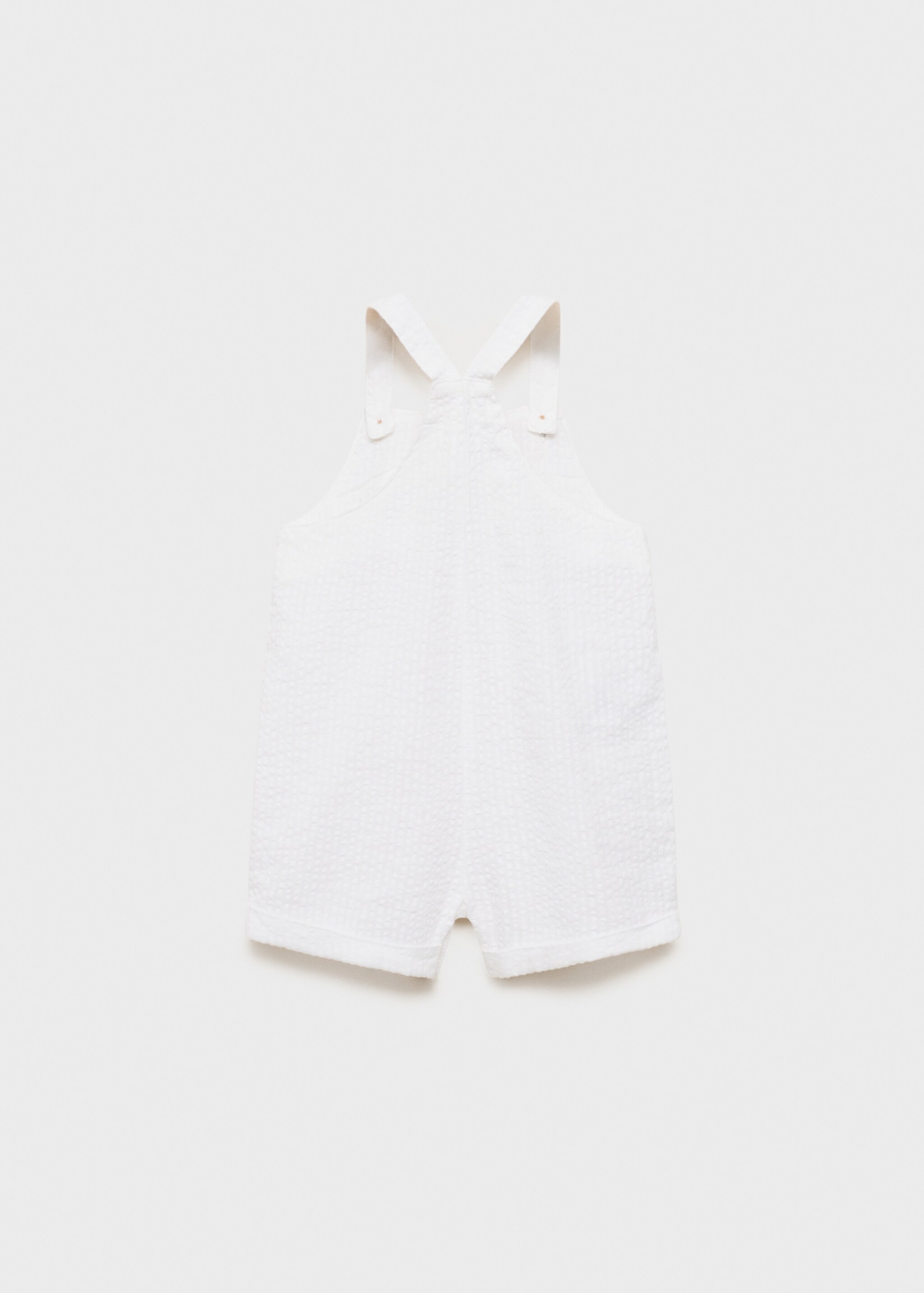 Textured cotton dungarees - Reverse of the article