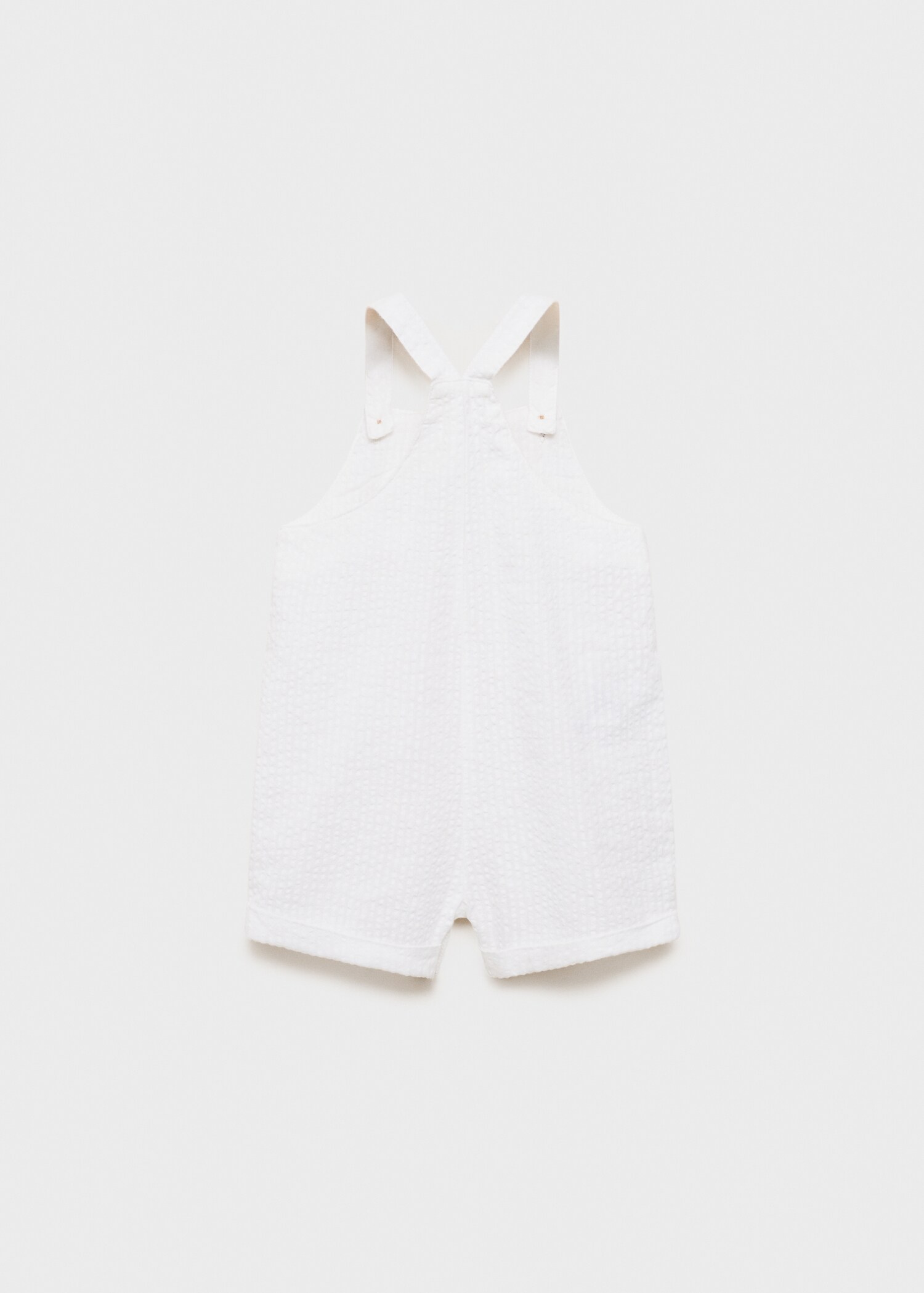 Textured cotton dungarees - Reverse of the article