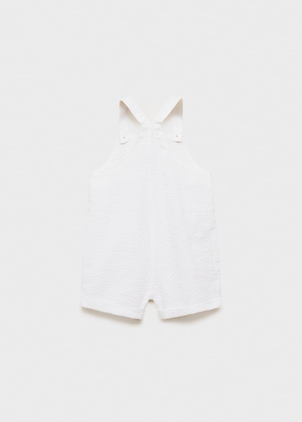 Textured cotton dungarees