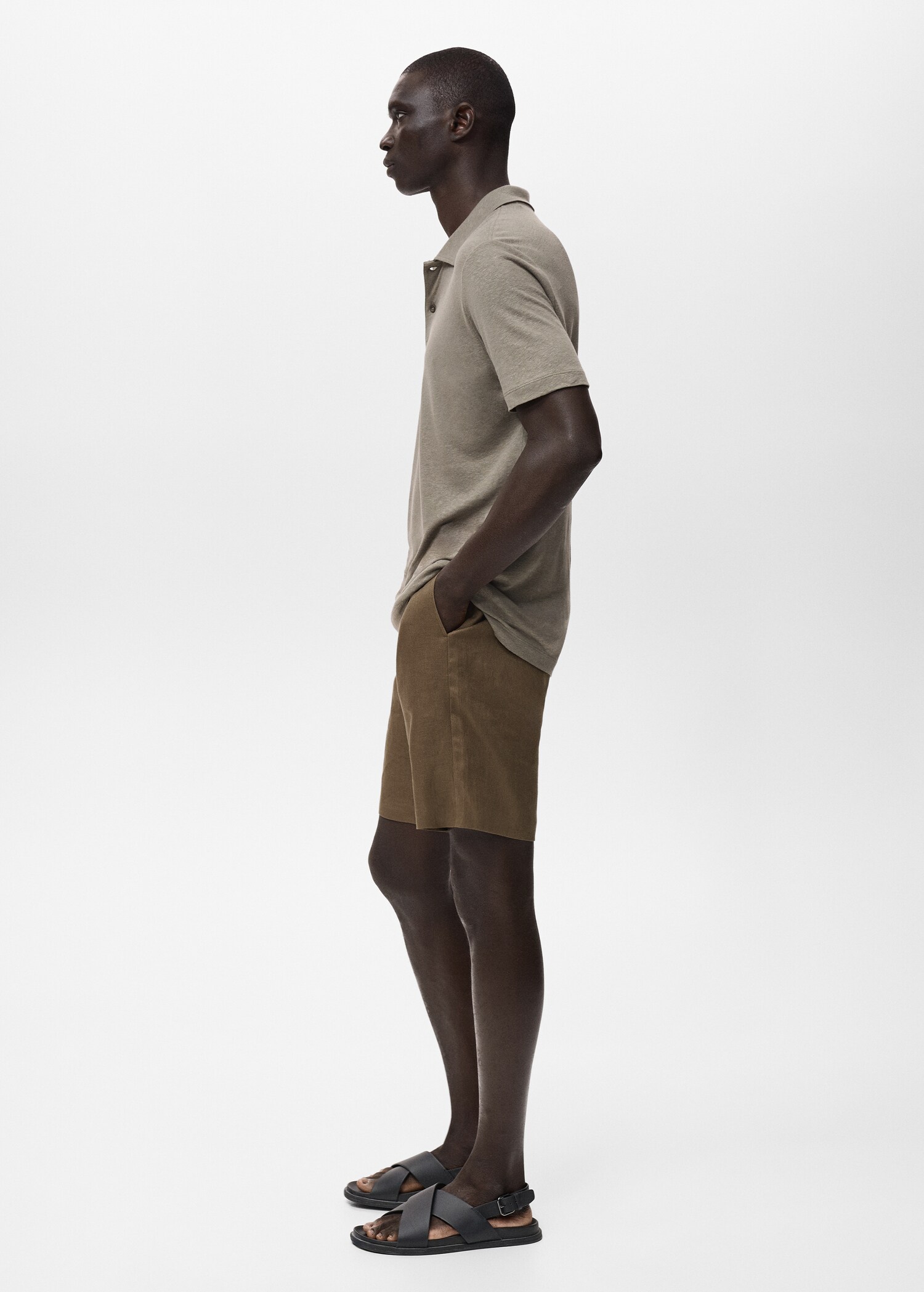 Bermuda slim-fit 100 % lin - Détail de l'article 2