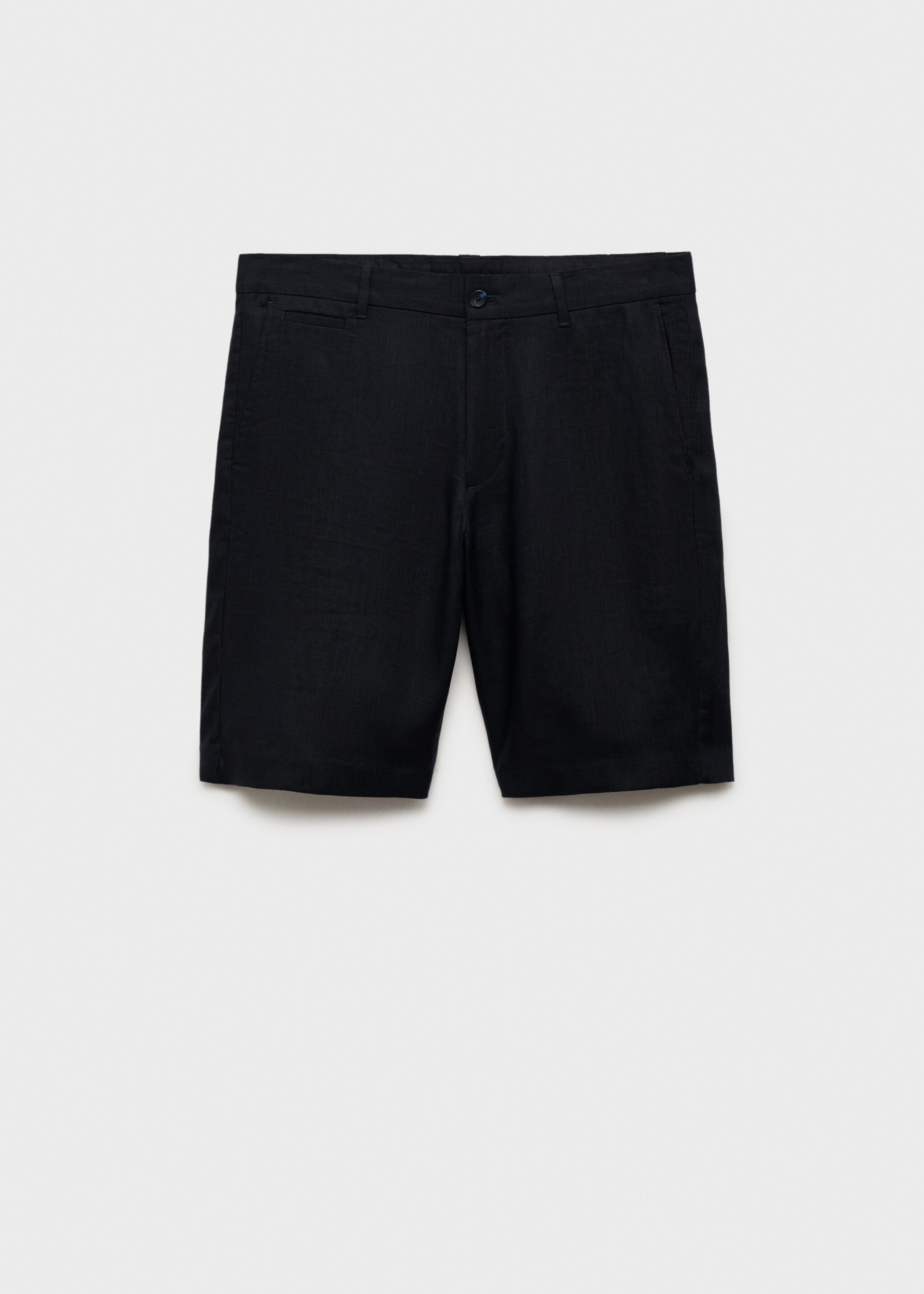 Slim-fit 100% linen bermuda shorts - Article without model
