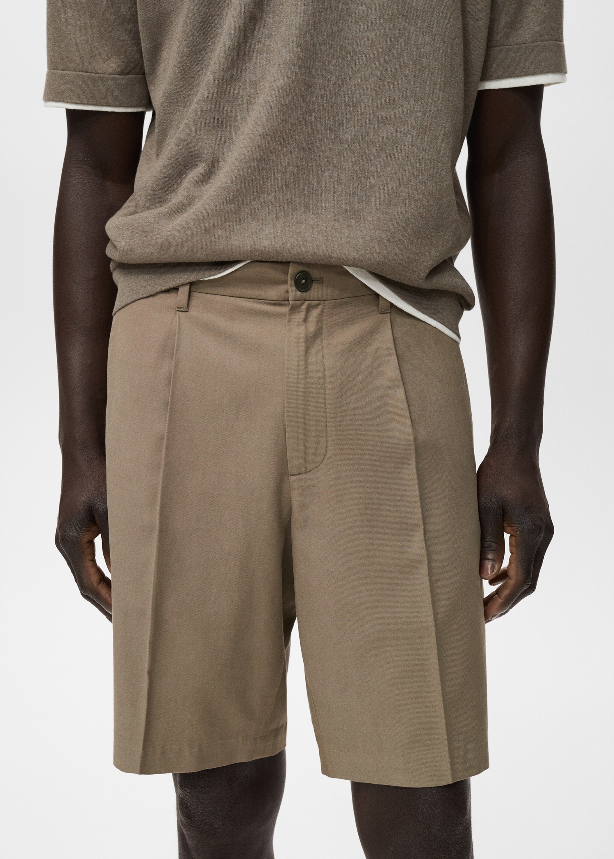 100% linen bermuda shorts - Details of the article 1