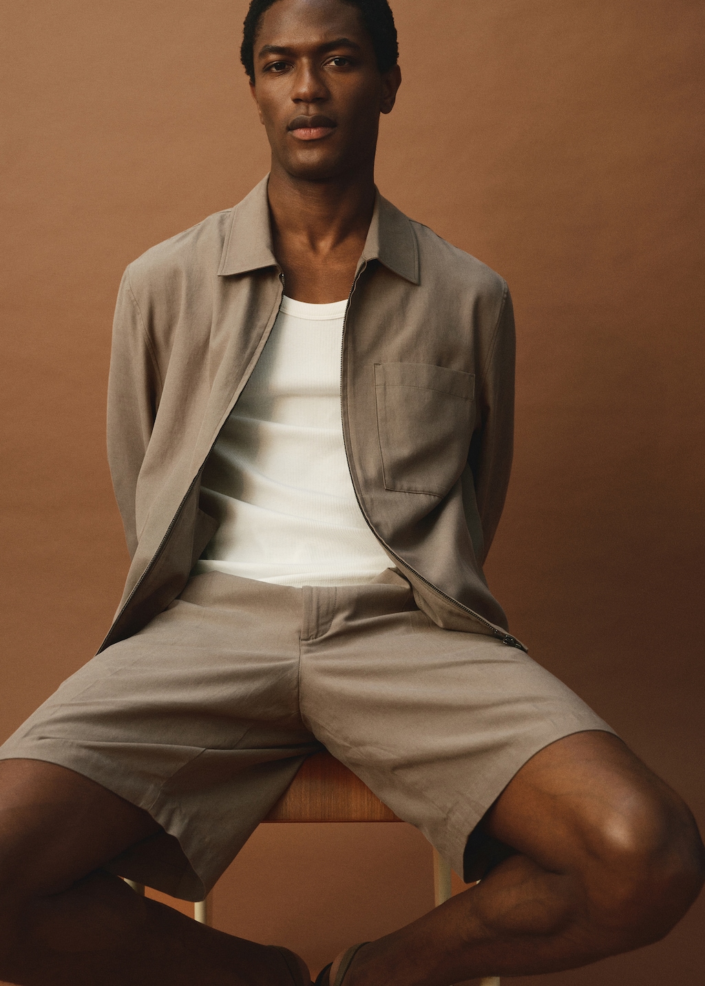 100% linen bermuda shorts