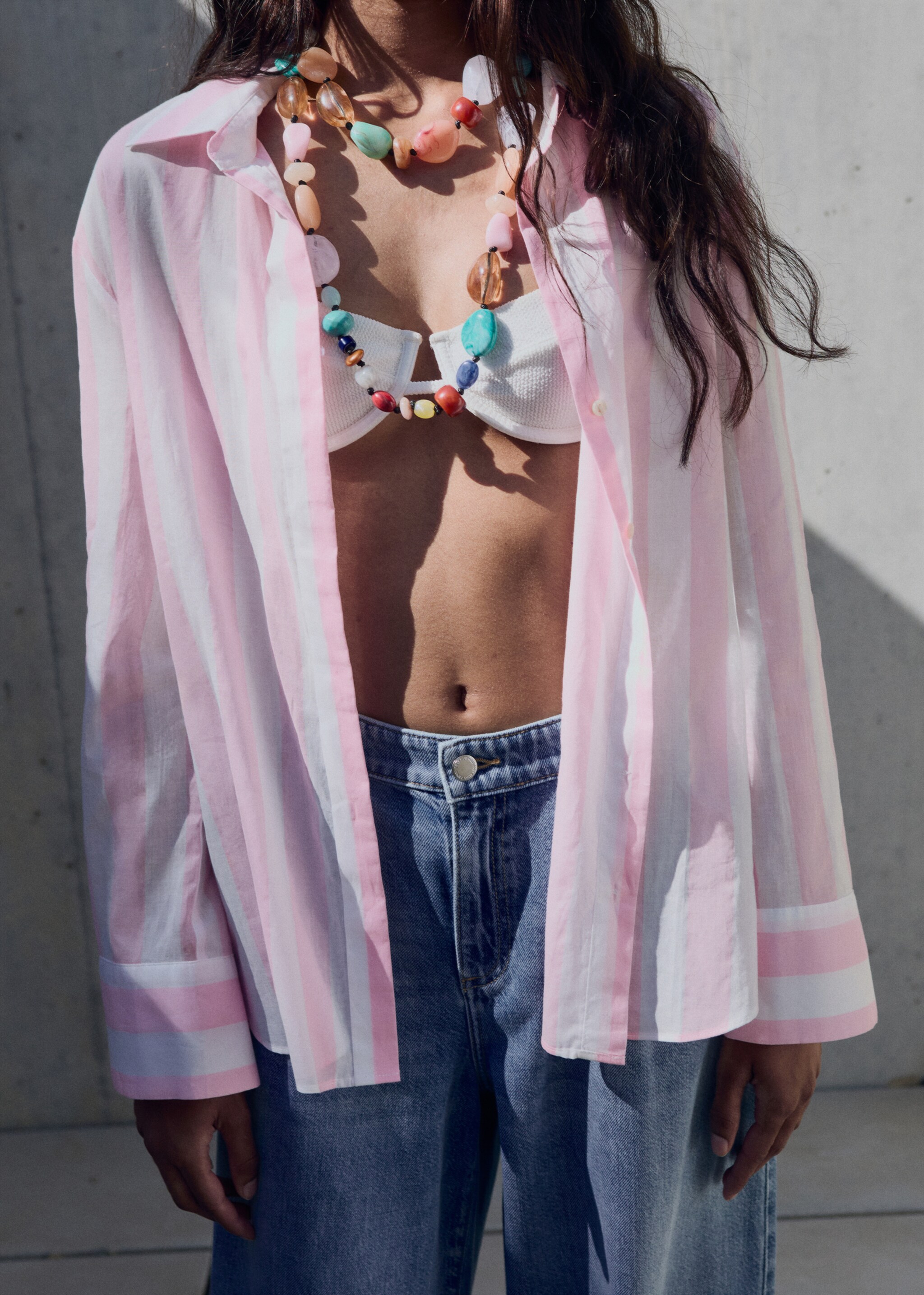Chemise coton rayures - Plan moyen