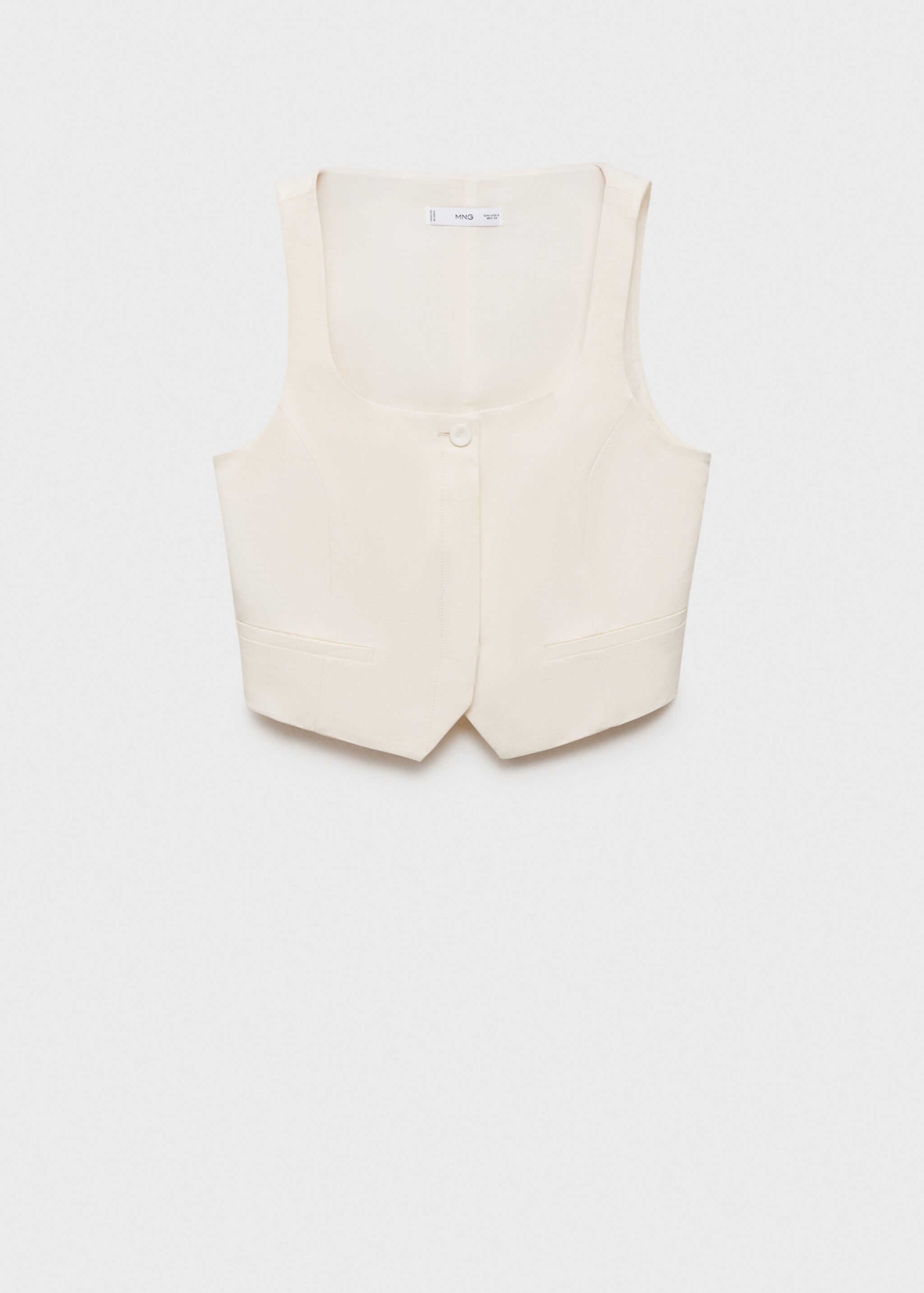 Linen-blend suit waistcoat - Article without model