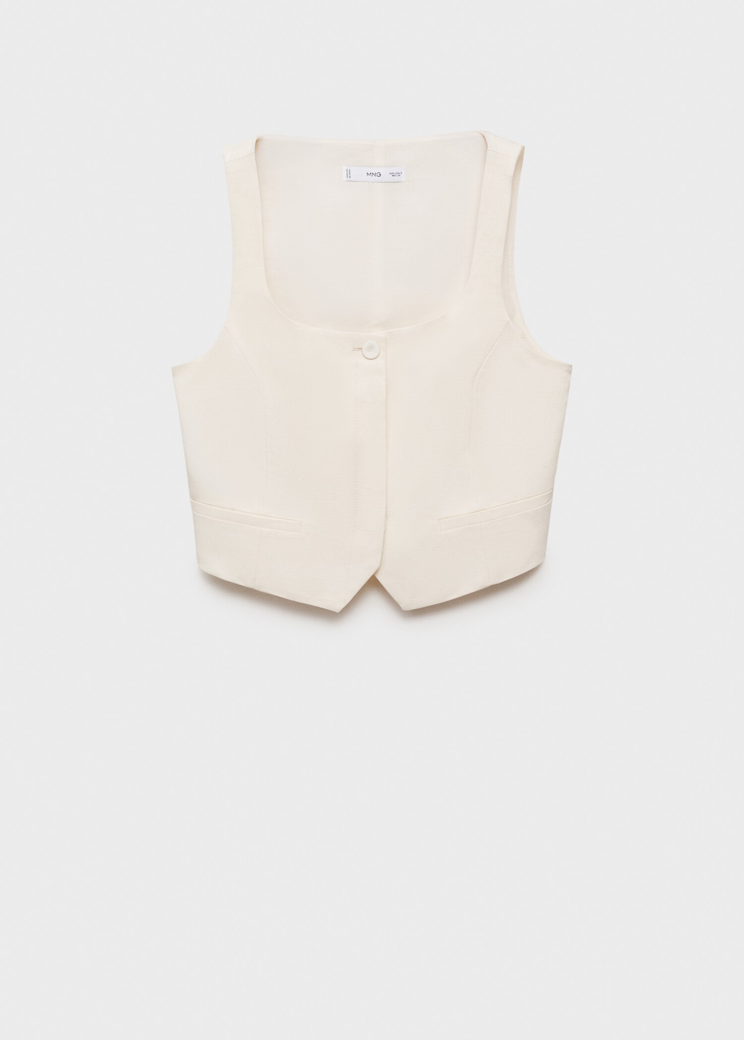 Linen-blend suit waistcoat - Article without model