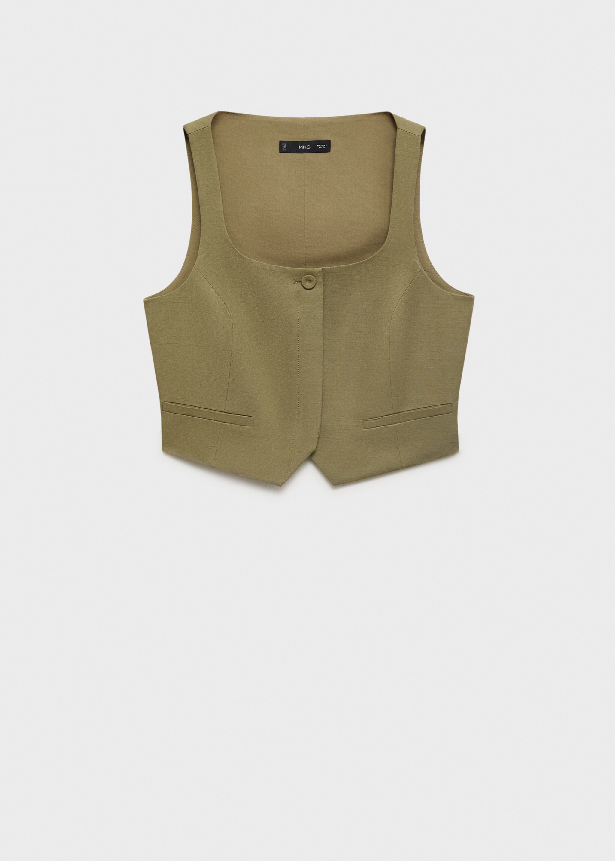 Linen-blend suit waistcoat - Article without model