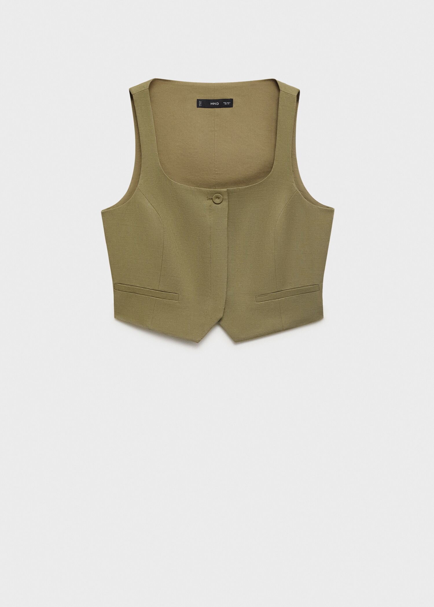Linen-blend suit waistcoat - Article without model