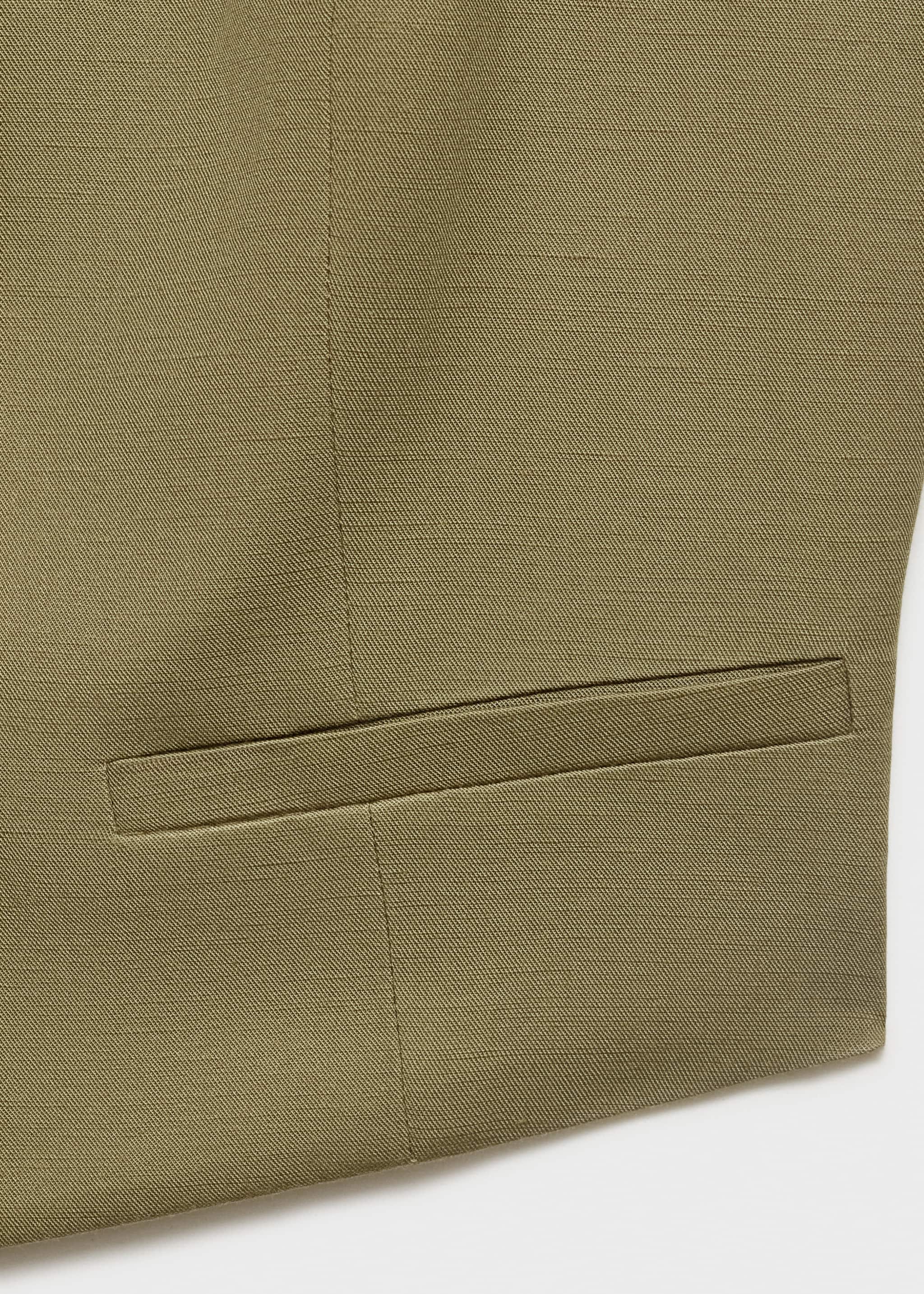 Linen-blend suit waistcoat - Details of the article 0